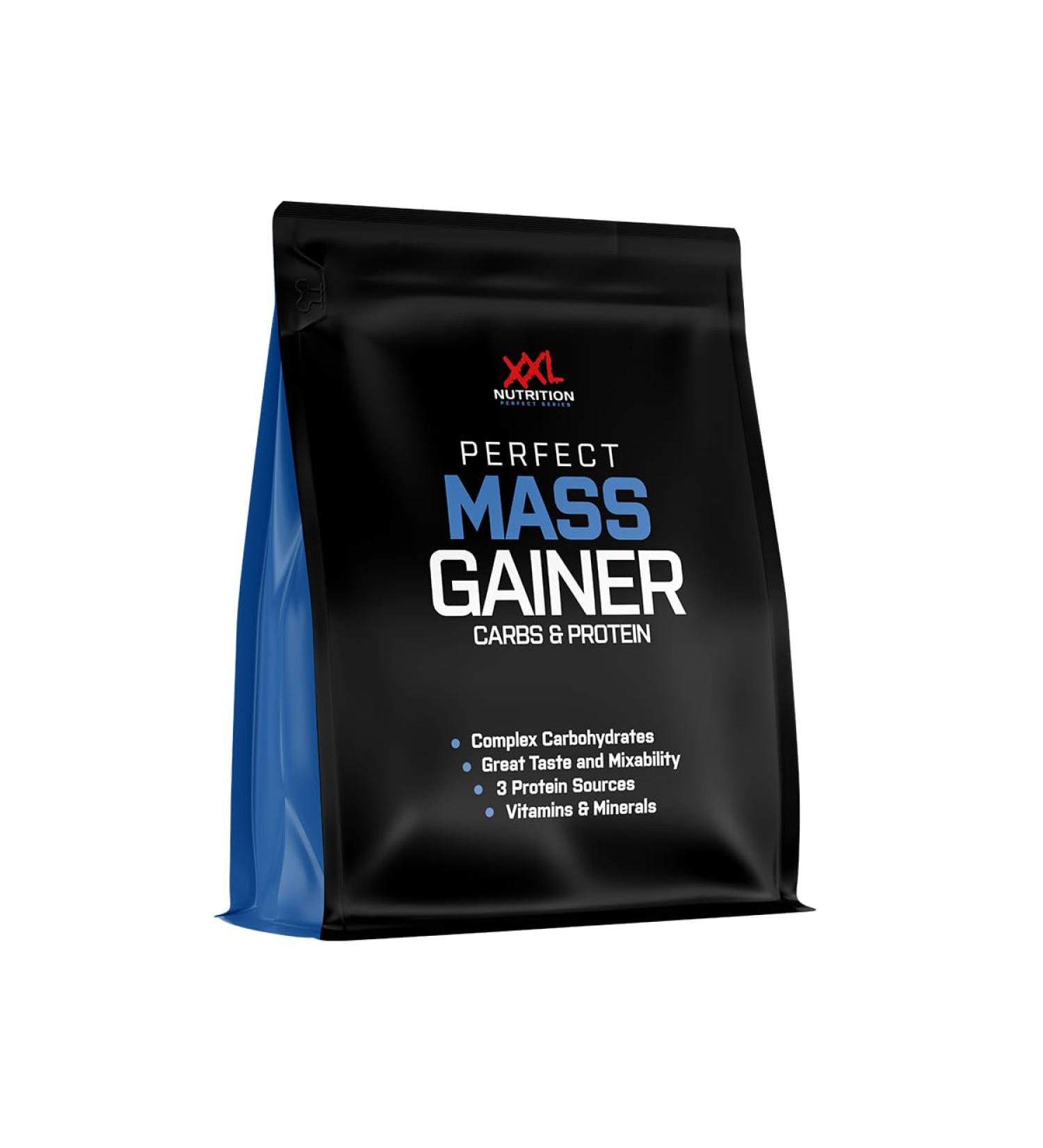 XXL Nutrition Perfect Mass Gainer Weight Gainer Supplement Whey Concentrate Protein Complex Carbohydrates and Vitamins & Minerals Supplement Various Flavors Chocolate Hazelnut 5000 grams ChocolateHazelnut