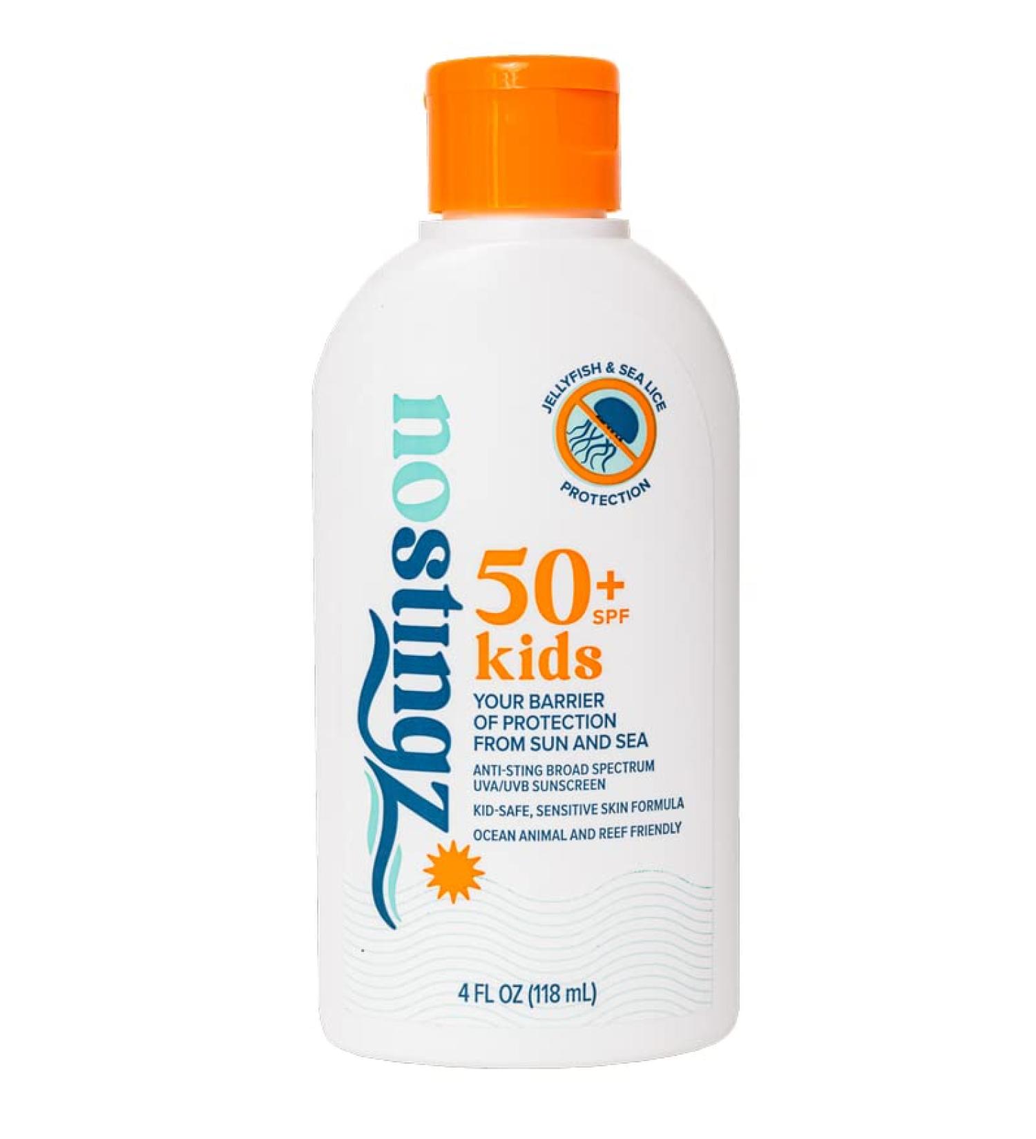 NoStingz 50+ SPF Kids Jellyfish & Sea Lice Protection Sunscreen - Reef Safe & Anti-Sting Formula - Buy Online on GoSupps.com