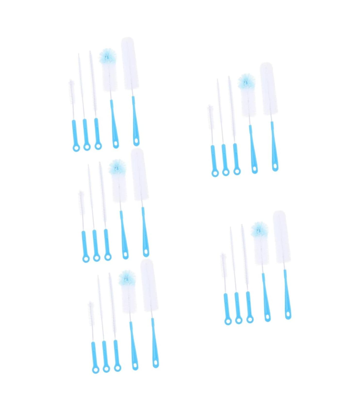 Gleavi 25 Pack Cleaning Brush Set Bottle Brush Milk Bottle Straw Cleaner & Glass Cleaner for Babies Perfect for Water Bottles & Cups - Buy Online on GoSupps.com