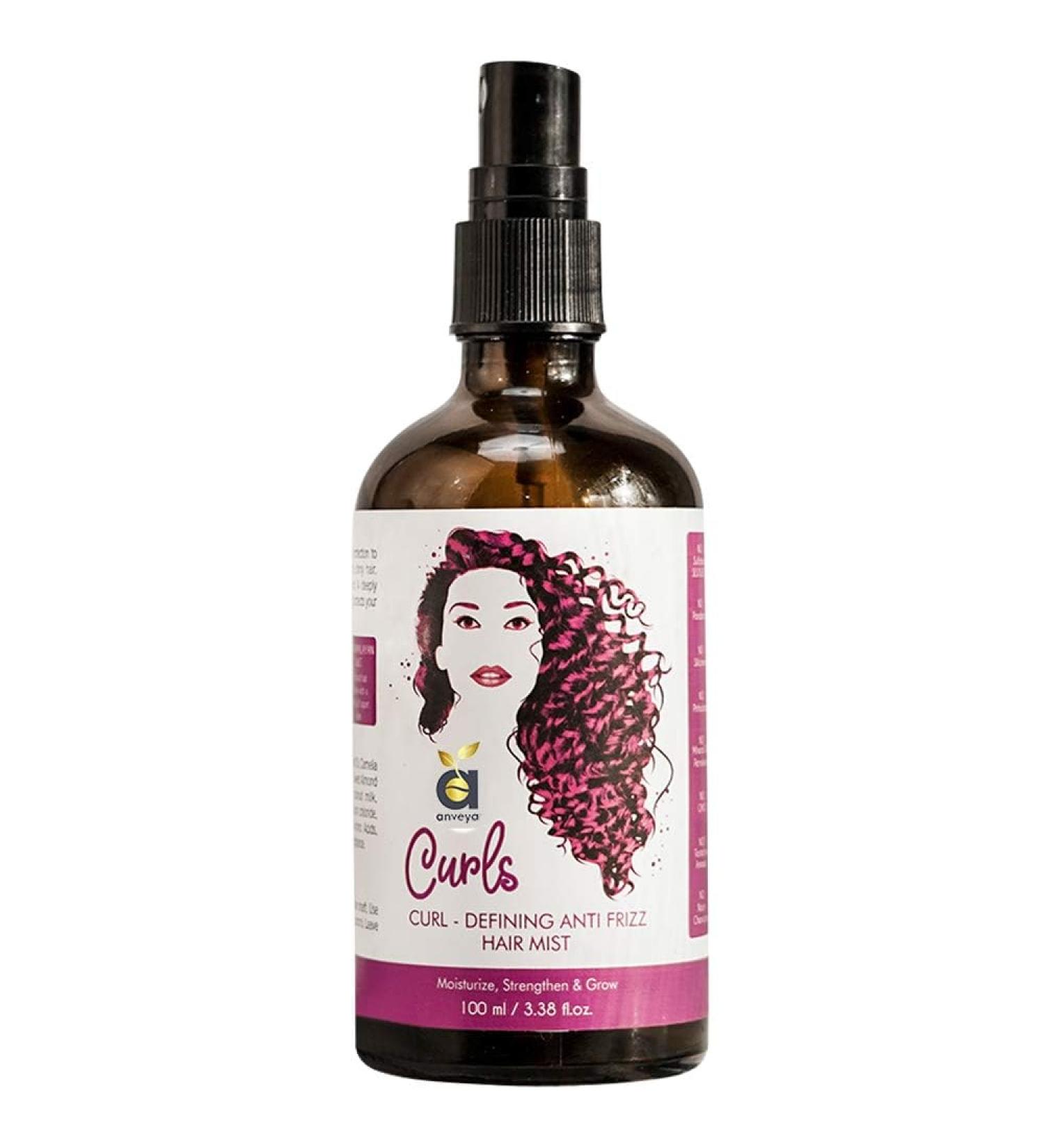 SheltrCurls Hair Mist Spray Curly Hair Product for Dry and Frizzy Hair | Get Smooth Strong and Glossy Curls | Sulfate and Silicone free | Anti-Frizz Curly Hair Solution for Men and Women 100ml - Buy Online on GoSupps.com
