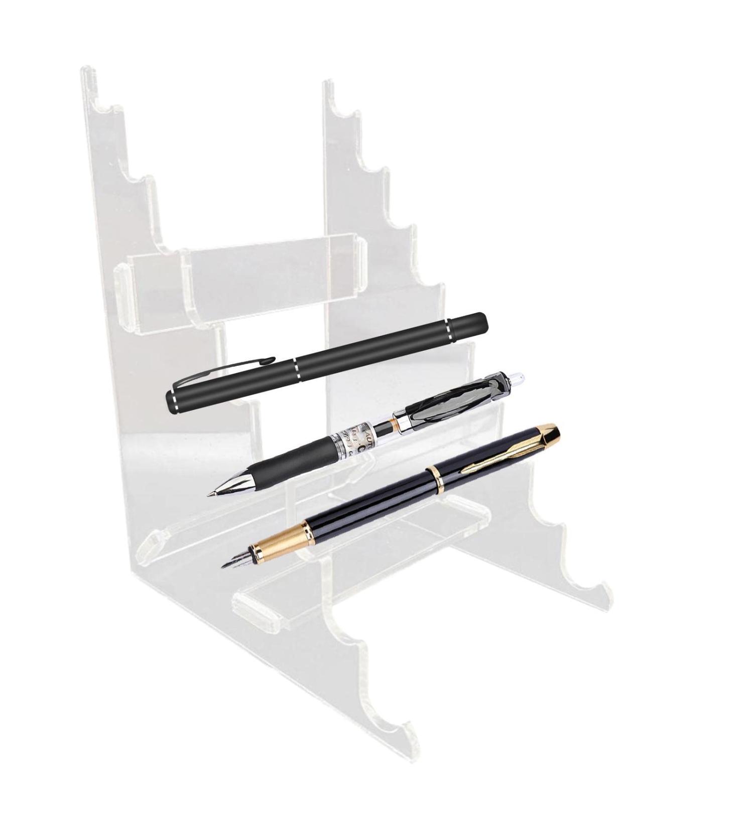 Stand 9-Slots Nail Art Acrylic Holder Clear Display Rack Organizer for Holding Eyebrow Makeup Brush Lxury - Buy Online on GoSupps.com