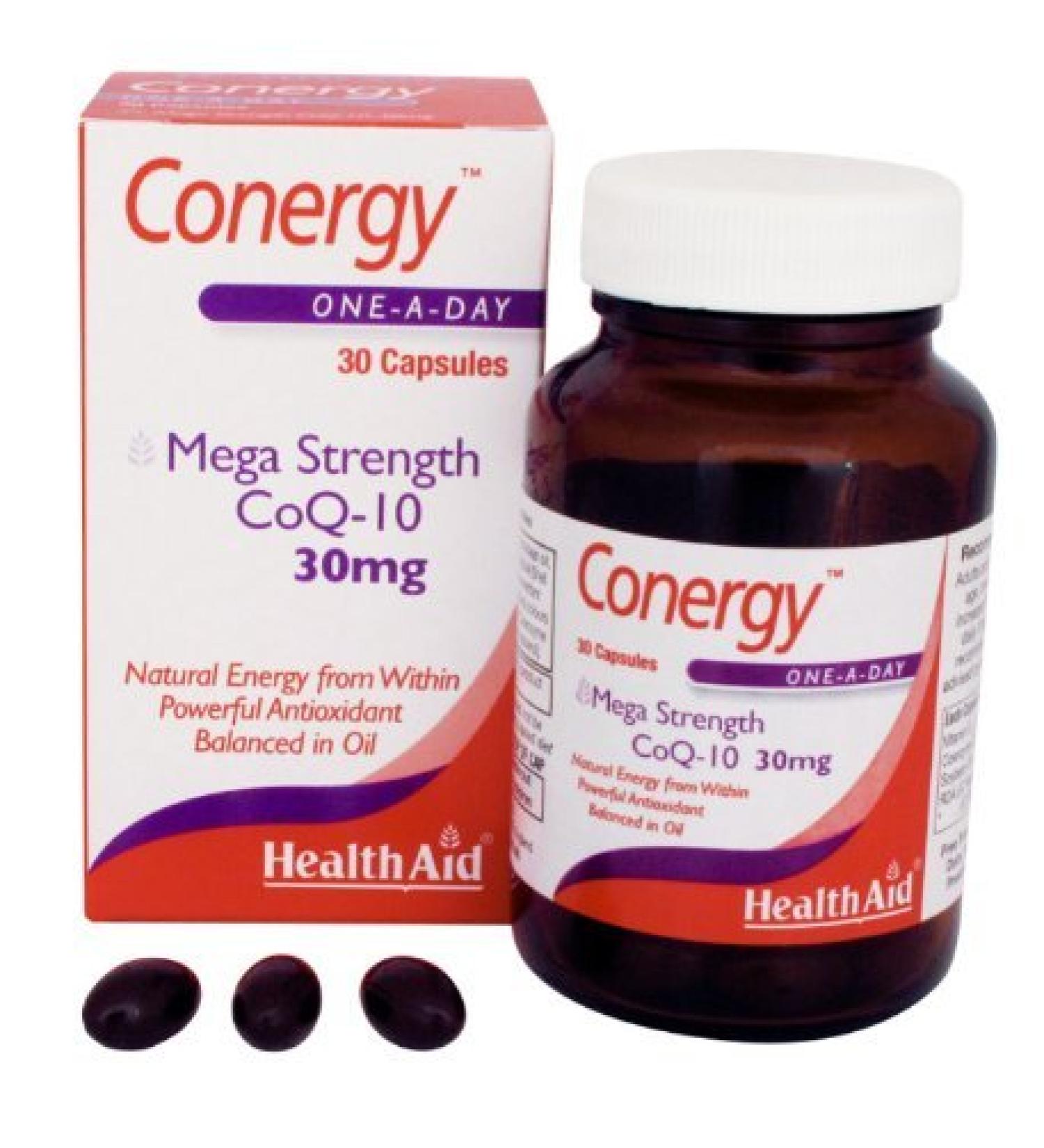 Health Aid Conergy CoQ-10 30mg 30 Capsules by Health Aid