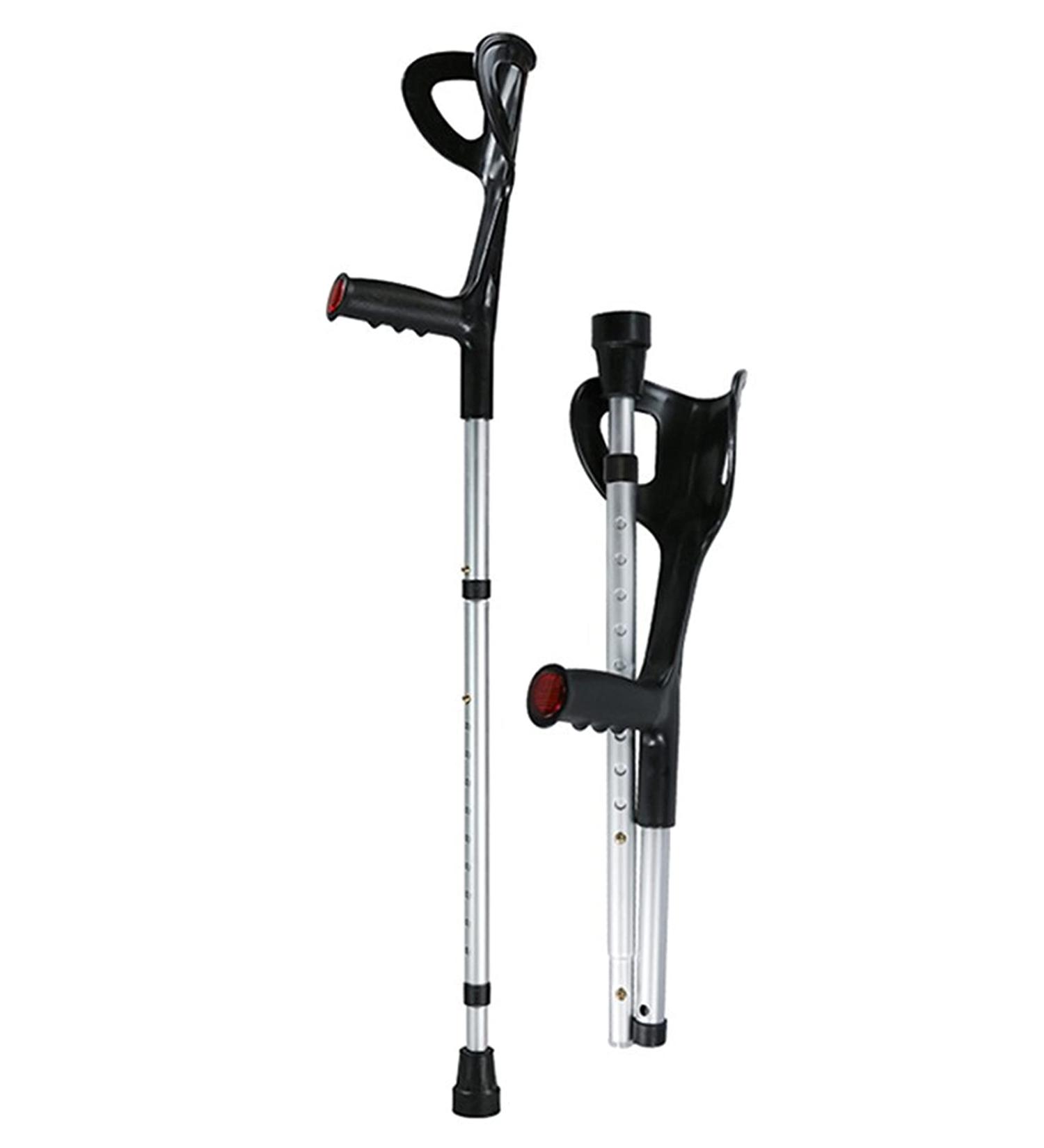 Crutch Folding Elbow Soft Grip Crutches Adjustable 10 Height Slip Resistant Mobility Aid for Elderly Arm Cuff Crutch Foldable Crutch for Handicapped Disabled Adults FA - Buy Online on GoSupps.com