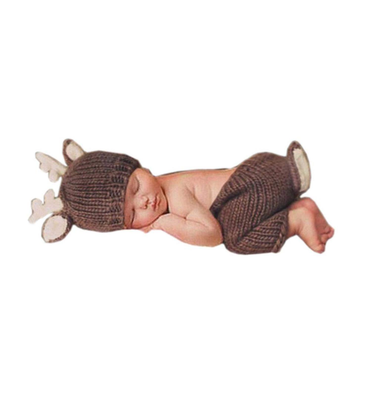 Pinbo Baby Deer Hat and Pants Set - Newborn Photography Prop - Buy Online on GoSupps.com
