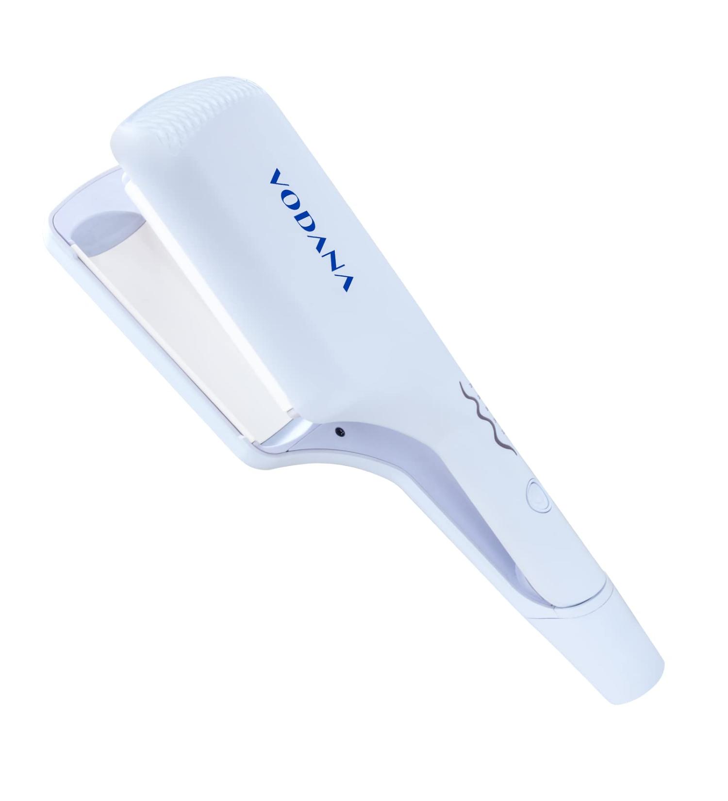 VODANA Professional Triple Flow Ceramic Hair Waver | Easy Beach Waves | Double Barrel Wave Iron for Deep Waves | 1.6 Inch Creamy Blue - Buy Online on GoSupps.com