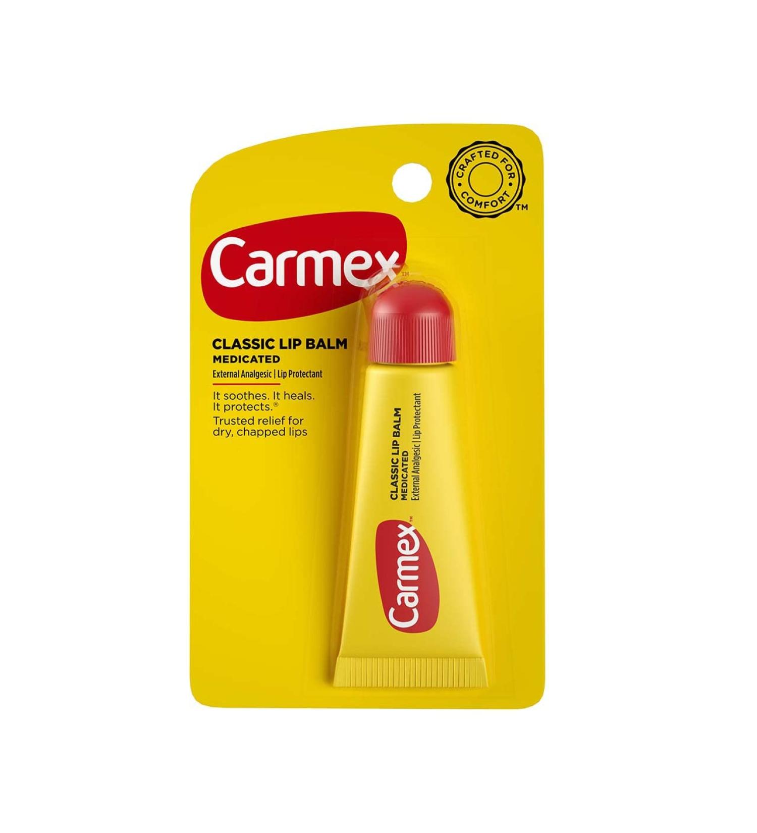 Carmex Classic Medicated Lip Balm 0.35 oz - Soothes & Protects Lips - Buy Online on GoSupps.com