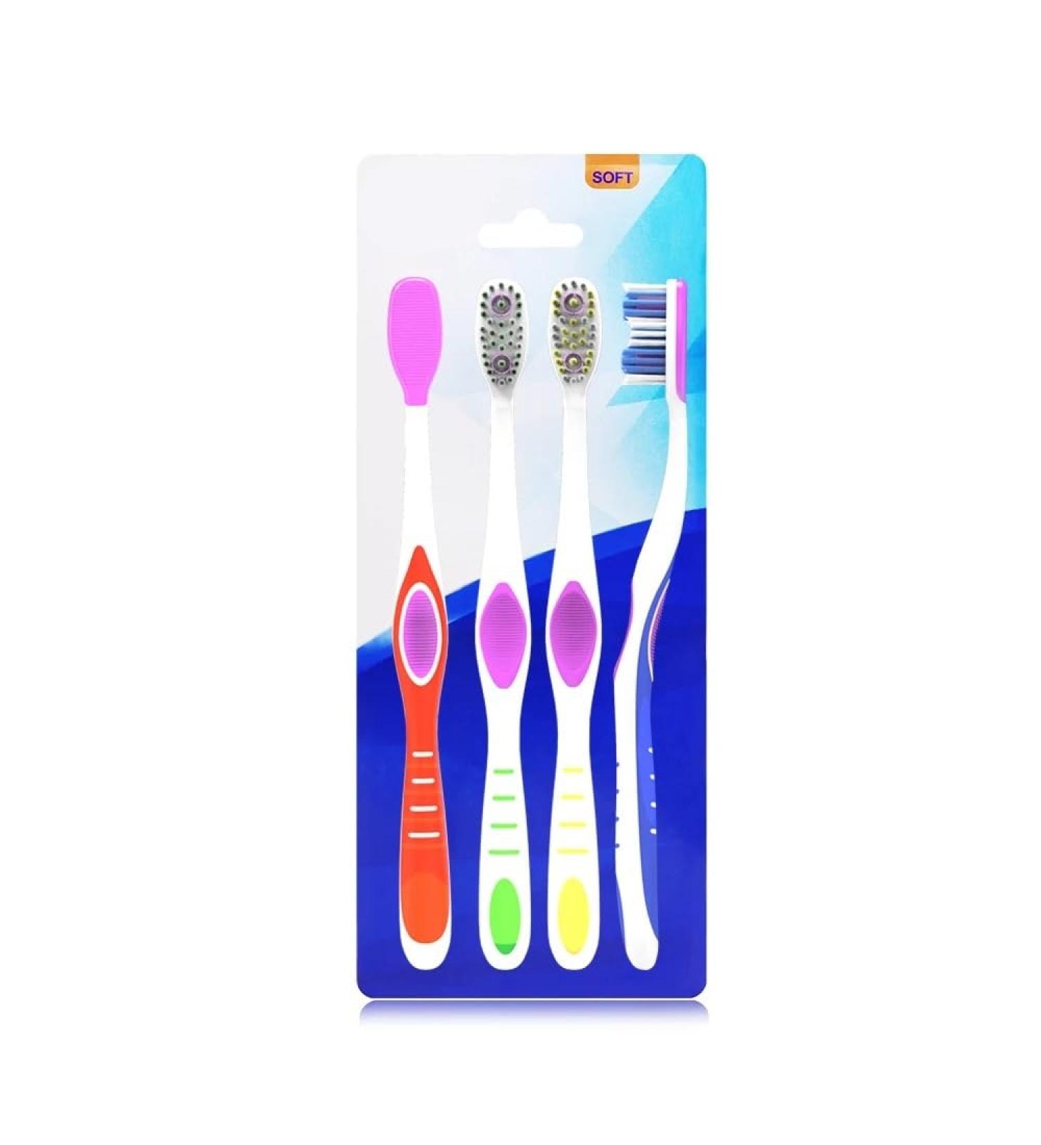 8 pieces extra soft bristle adult toothbrush mouth cleaning tongue cleaner family packaged oral care tooth whitening (color: 1 pack) 1 piece