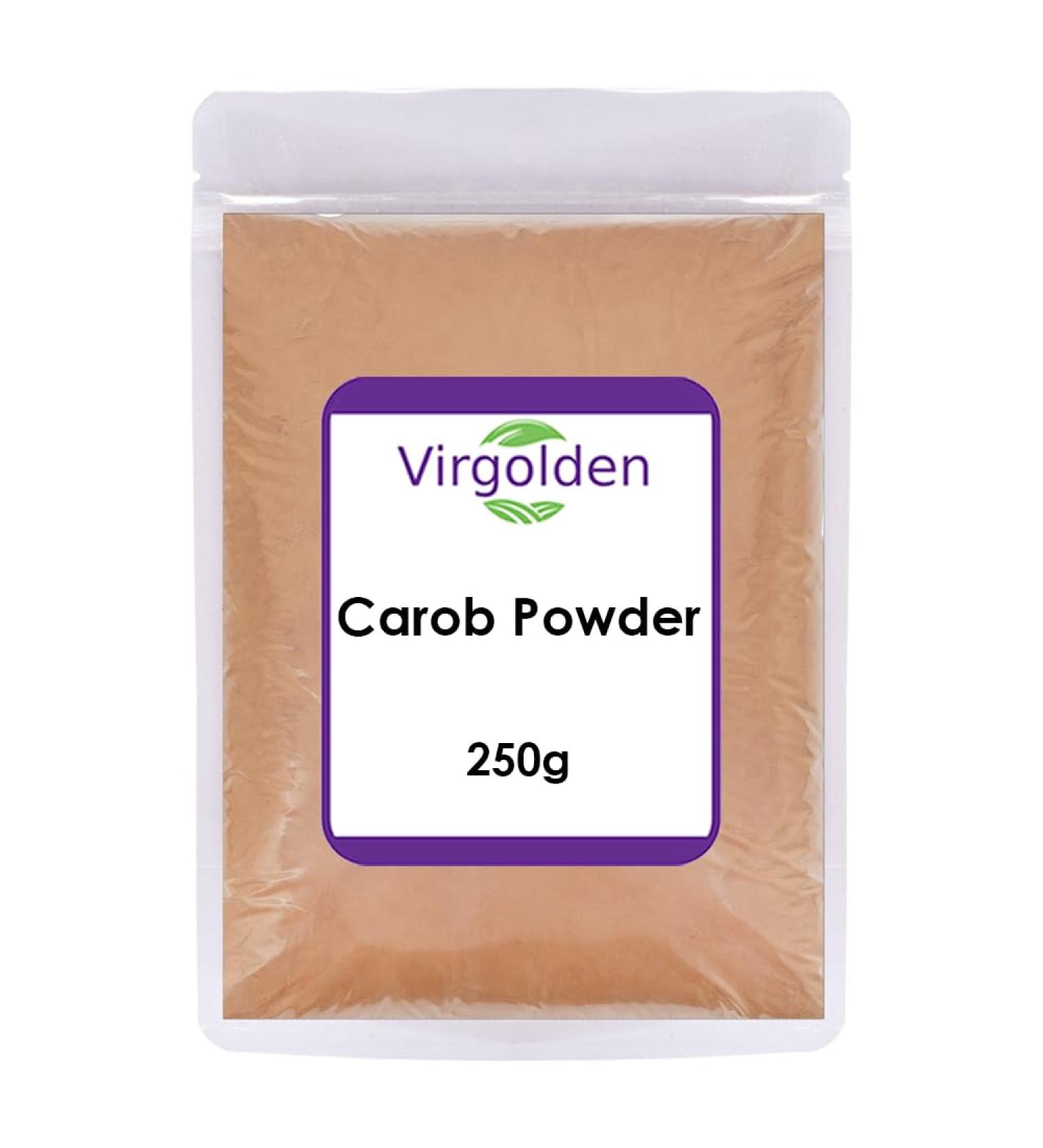 Carob Powder 250g by Virgolden - Perfect for Baking Smoothies and Prefect for Protein Energy Bars - Buy Online on GoSupps.com