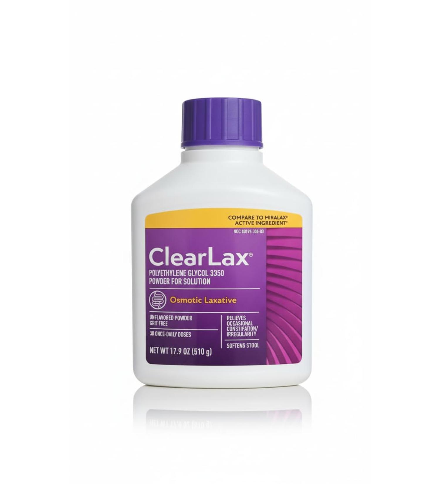 Polyethylene Glycol 3350 Powder for Solution - Gentle Laxative Stool Softener Constipation Relief for Adults - Osmotic Laxative Relieves Occasional Constipation No Harsh Side Effects 17.9 oz - Buy Online on GoSupps.com