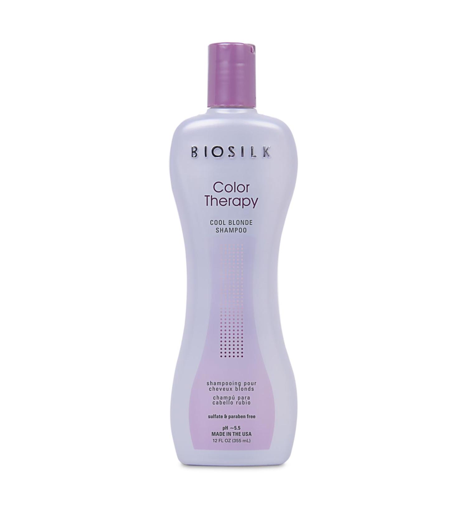 BioSilk Color Therapy Cool Blonde Shampoo | Protects Highlighted Hair & Balances Brassy Tones | Sulfate-Free Paraben-Free Cruelty-Free | 12 Oz - Buy Online on GoSupps.com