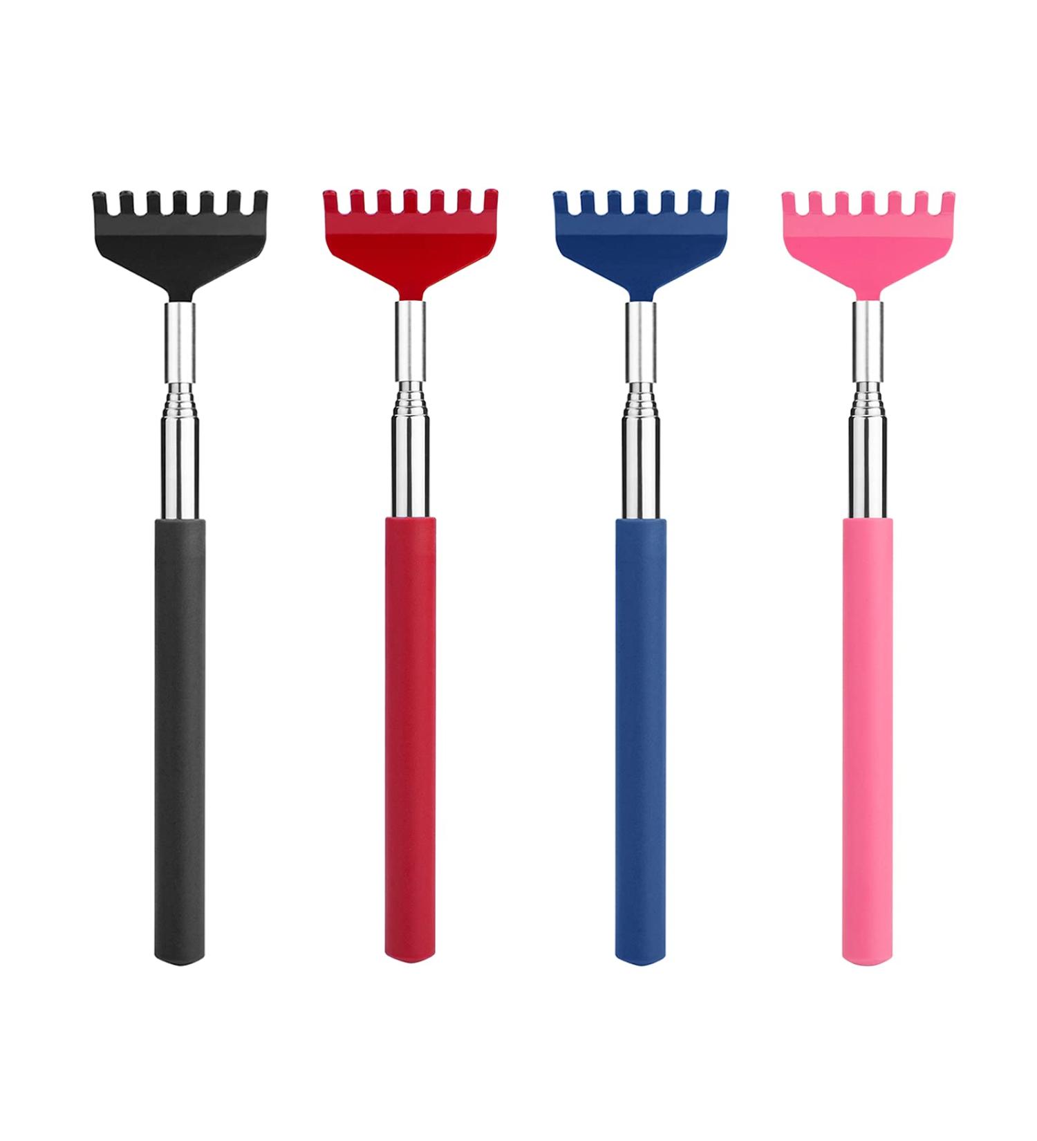 Marvolia 4 Pack Back Scratchers Telescoping Metal Back Scratcher for Adults with Odorless TPR Rubber Grip - Multi-Colored - Buy Online on GoSupps.com