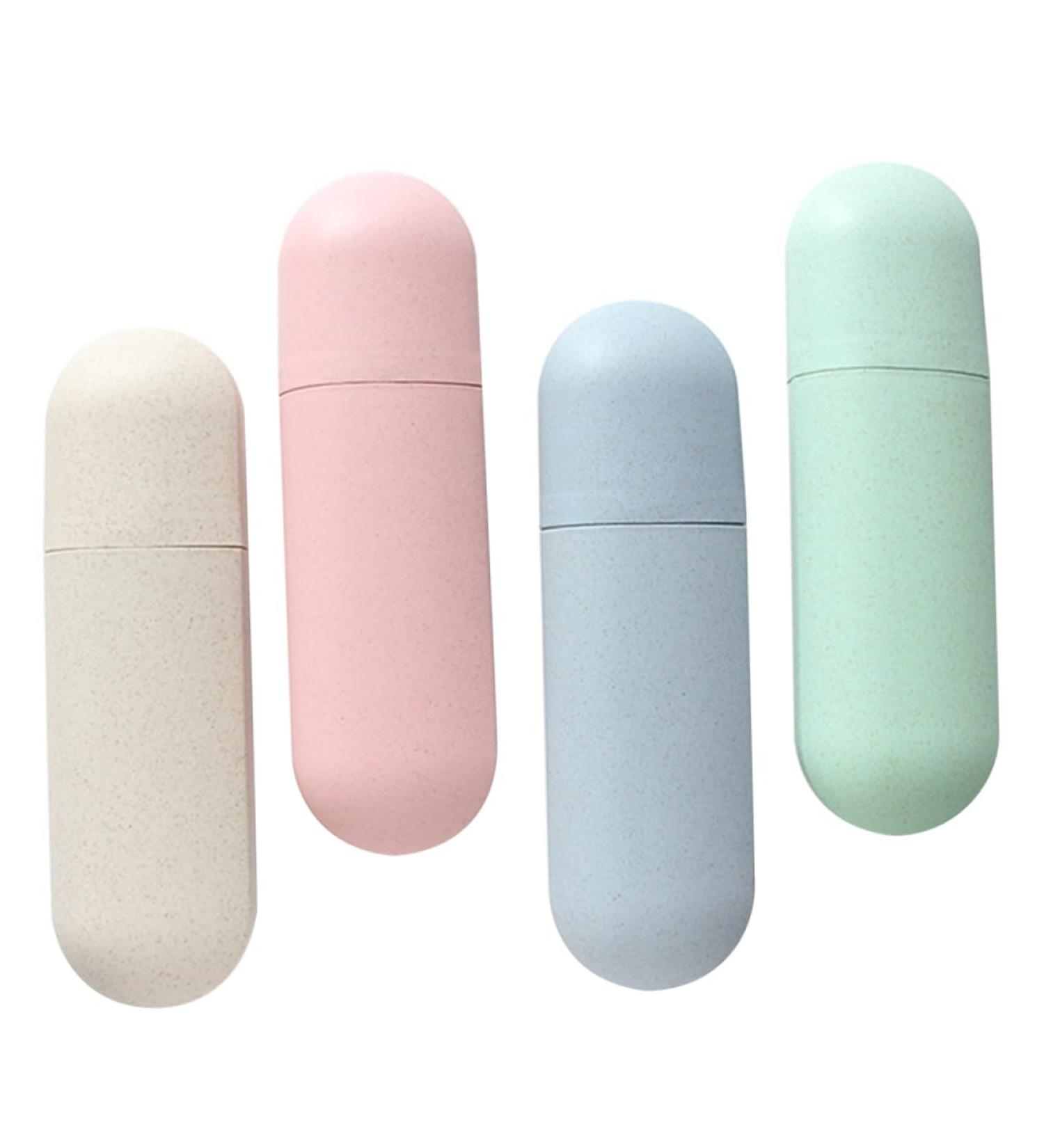 TOVINANNA 4 Pieces Toothbrush Case - Durable & Stylish Toothbrush Container for Home & Travel - International Shipping Available - Buy Online on GoSupps.com