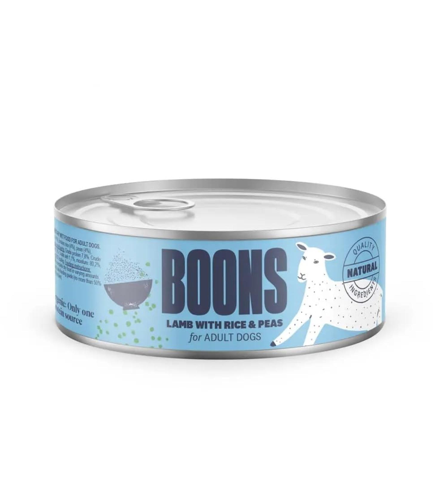 BOONS Adult dog lamb rice peas 10X185GR can