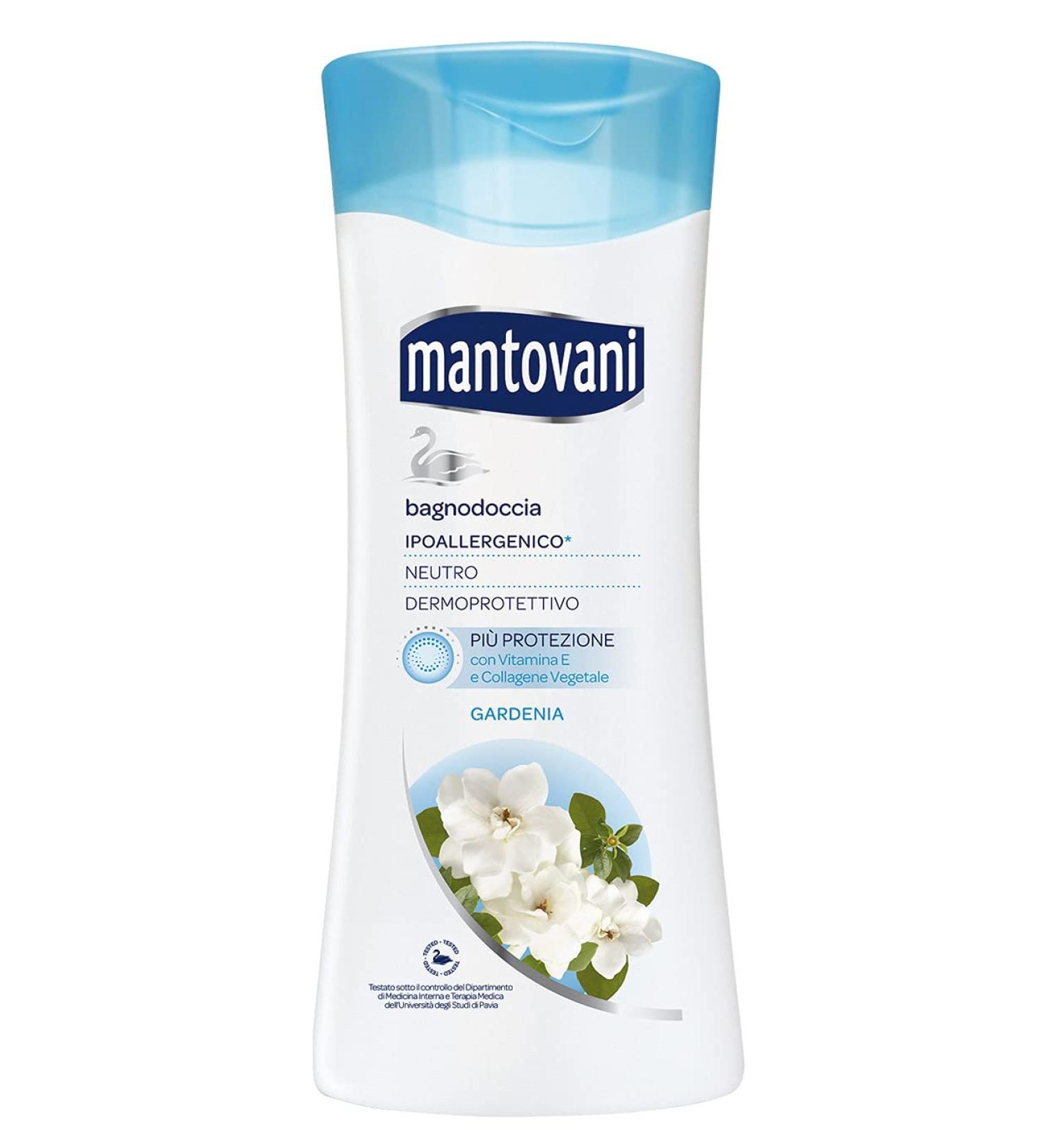 Mantovani Set of 12 Mantovani bath products 400 ml. Gardenia soaps and cosmetics