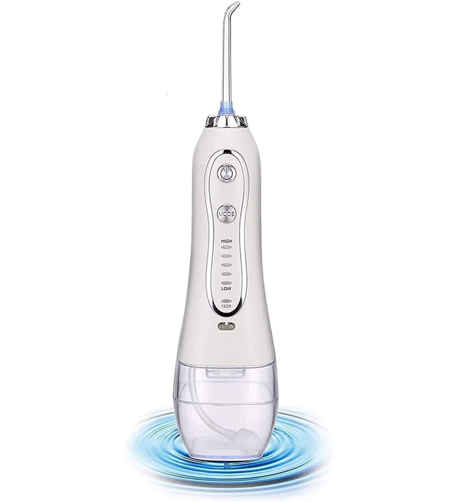 Rechargeable Cordless Water Dental Flosser - Portable Teeth Cleaner with USB Cable | Space-Saving Design for Easy Cleaning - Buy Online on GoSupps.com