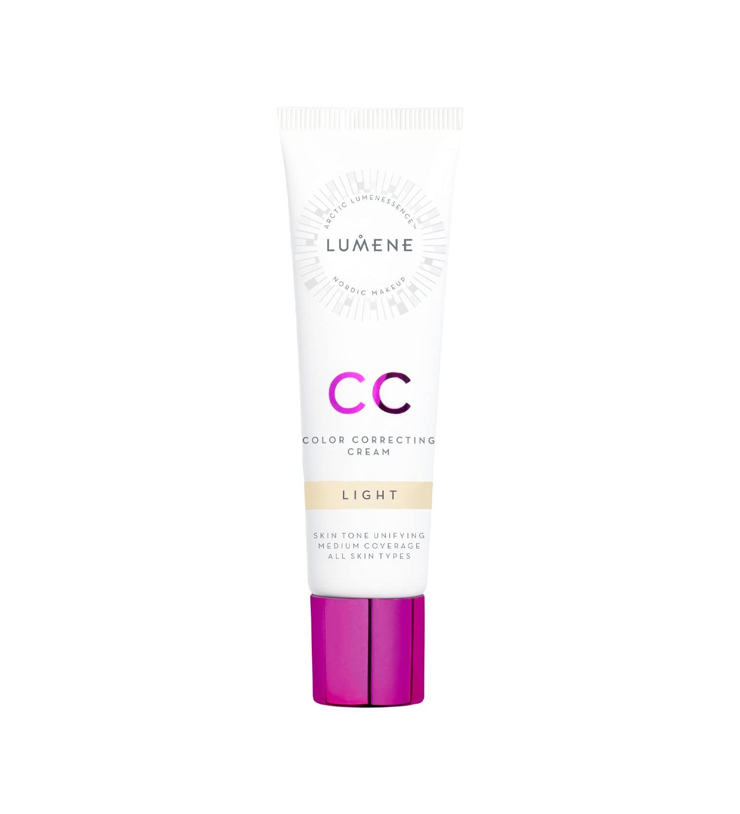 Lumene Color Correcting CC Cream - Medium Coverage Lightweight Foundation - Redness Reducing CC Cream for Even Skin Tone - Light 1 fl oz - Buy Online on GoSupps.com