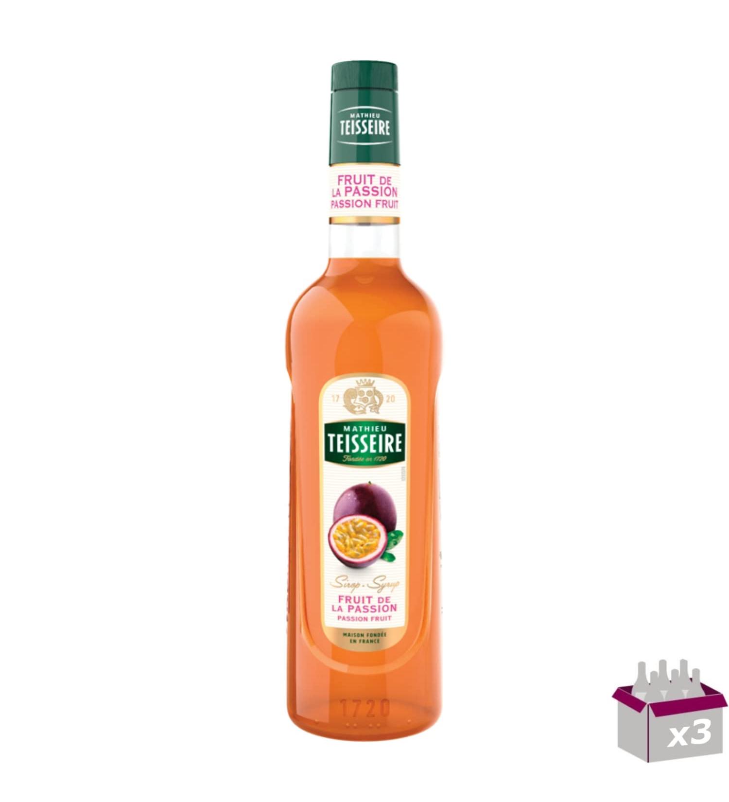 TEISSEIRE Set of 3 Passion Fruit Syrup 1L