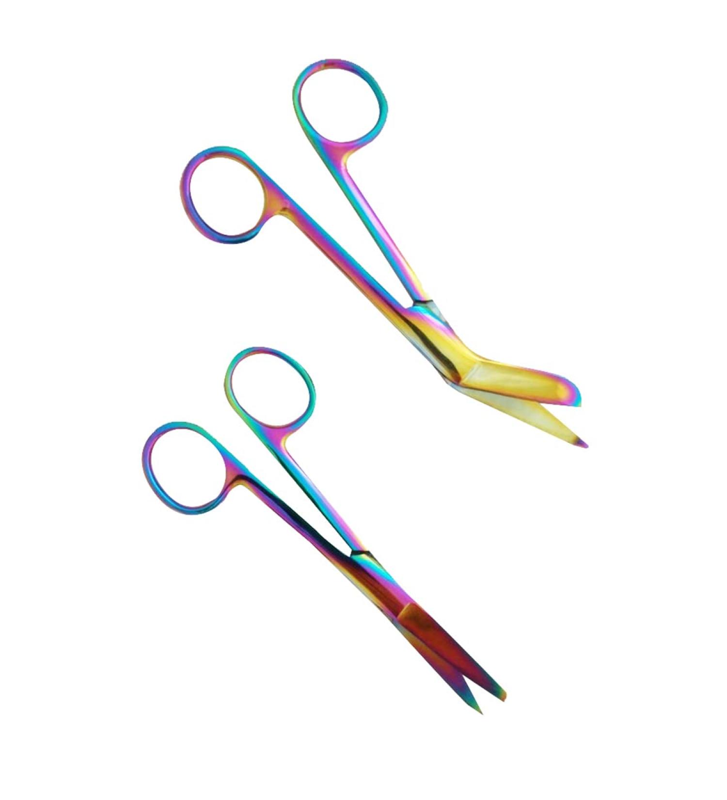 Grooming scissors set with FREE ENGRAVING! (Metal Rainbow)
