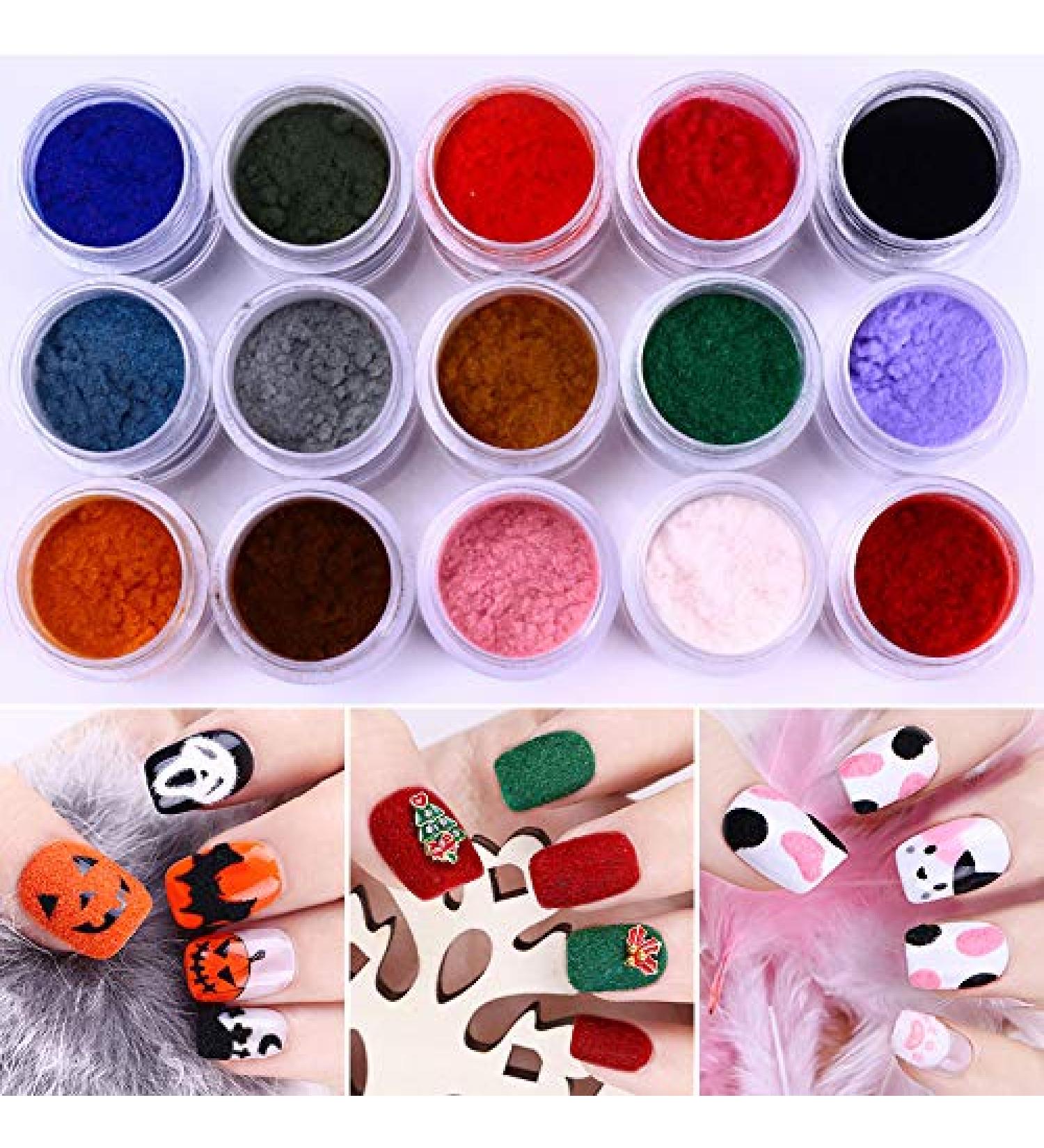 10ml Fuzzy Flocking Colorful Dust for Nail Art | Christmas Decoration Glitter Powder | Pink Nail Polish Enhancer - Buy Online on GoSupps.com