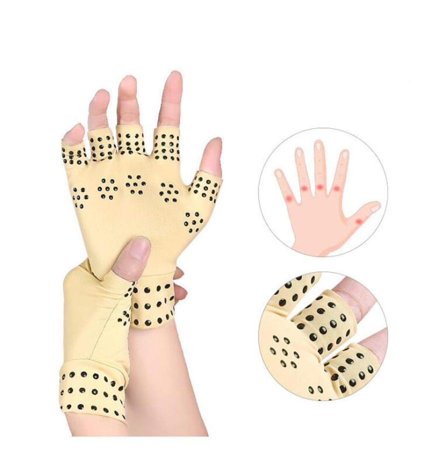 Fingerless Arthritis Gloves - Breathable Compression Therapy for Hand Pain Relief Moisture Wicking Magnetic Support for Daily Activities - Buy Online on GoSupps.com