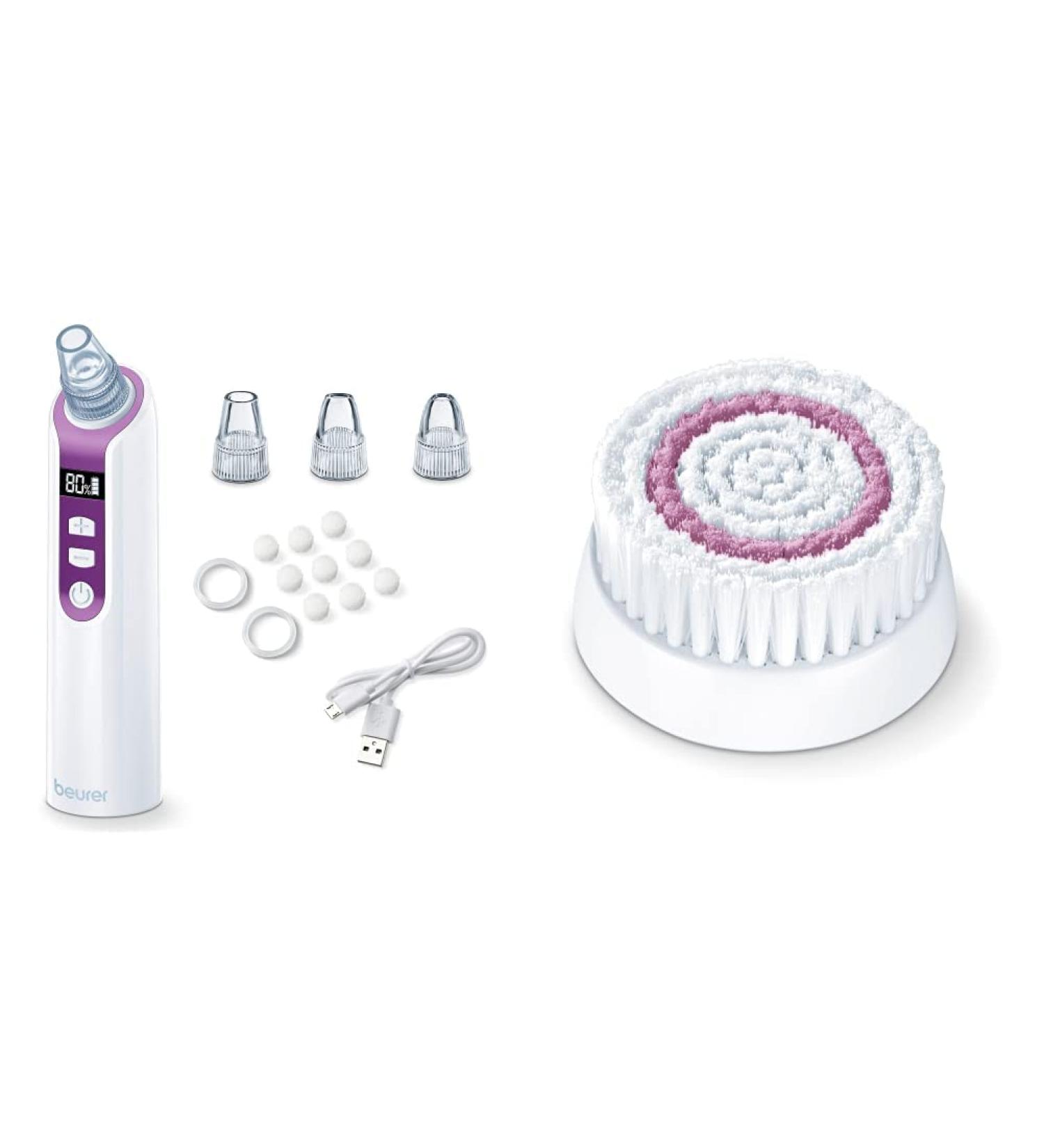 Beurer FC 41 Pore Cleaner & FC 45 Brush Attachment Bundle | Best Blackhead Remover for Deep Pore Cleaning - International Shipping Available - Buy Online on GoSupps.com