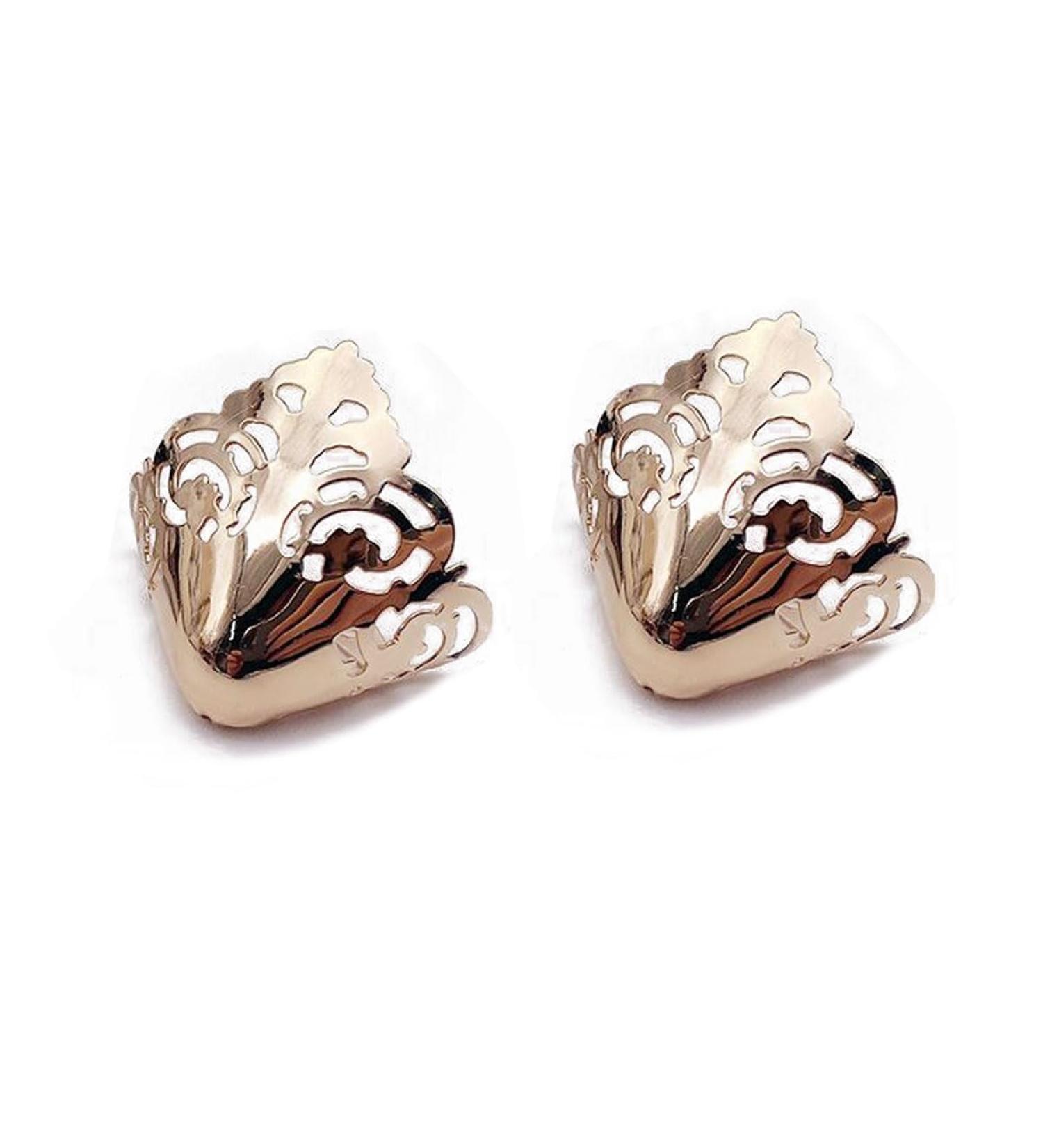 Durable Metal Shoe Pointed Protectors - High Heel Pump Toe Caps | Gold Style 3 | Repair & Decoration - Buy Online on GoSupps.com