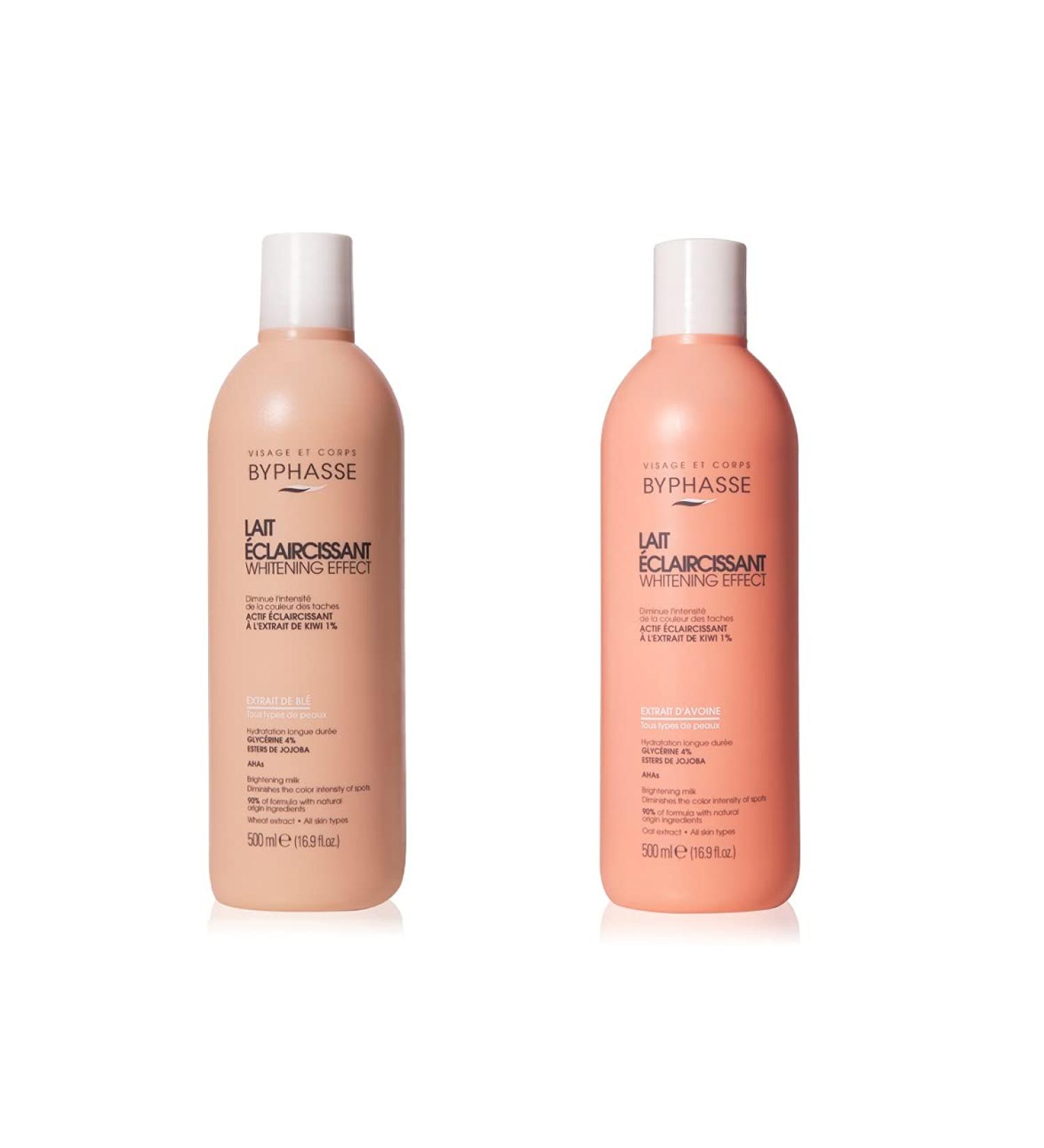 Byphasse - Wheat Extract Complexion Unifying Milk + Oat Extract Complexion Unifying Milk (2 x 500 ml) Face and Body - Buy Online on GoSupps.com