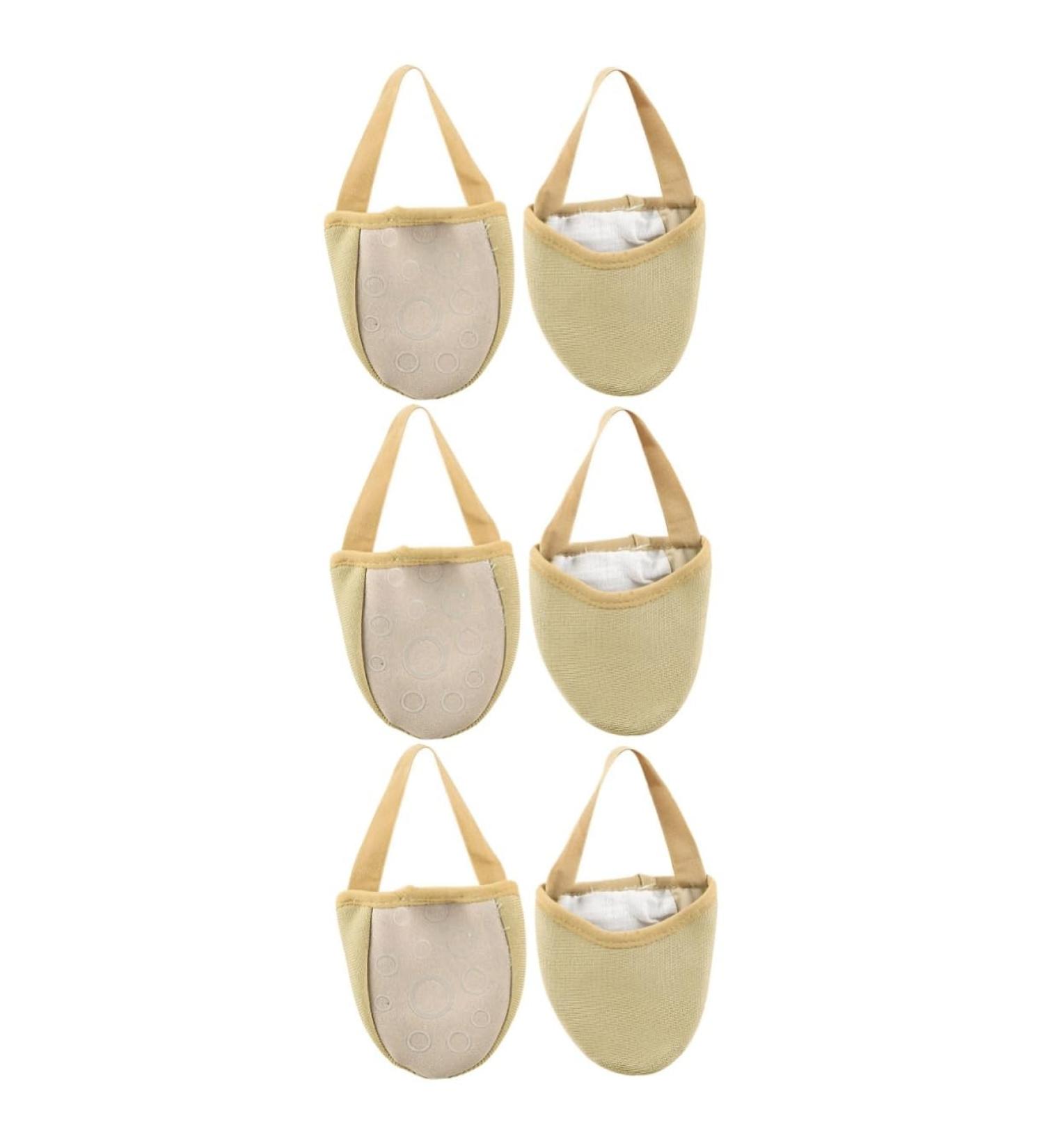 3 Pairs Yoga Toe Protectors - Non-Slip Forefoot Cushion Pads | Sweat-Absorbent Half Palm Socks for Comfort - Buy Online on GoSupps.com
