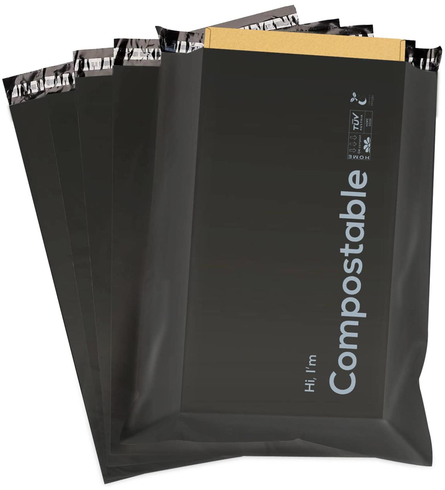 12x15.5 inches Biodegradable Shipping Bags 50 Count Compostable Poly Mailers with Eco Friendly Packaging Envelopes Supplies Mailing Bags Black 12x15.5 Inch (Pack of 50) - Buy Online on GoSupps.com