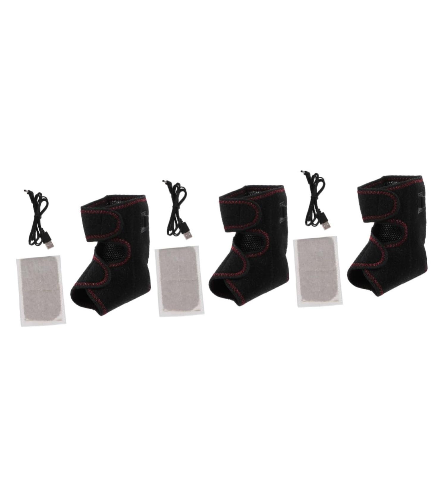 FRCOLOR 3 Pcs Electric Heating Ankle Protector - Ultimate Ankle Support Brace for Sprains & Injuries | Heated Ankle Support for Pain Relief - Buy Online on GoSupps.com