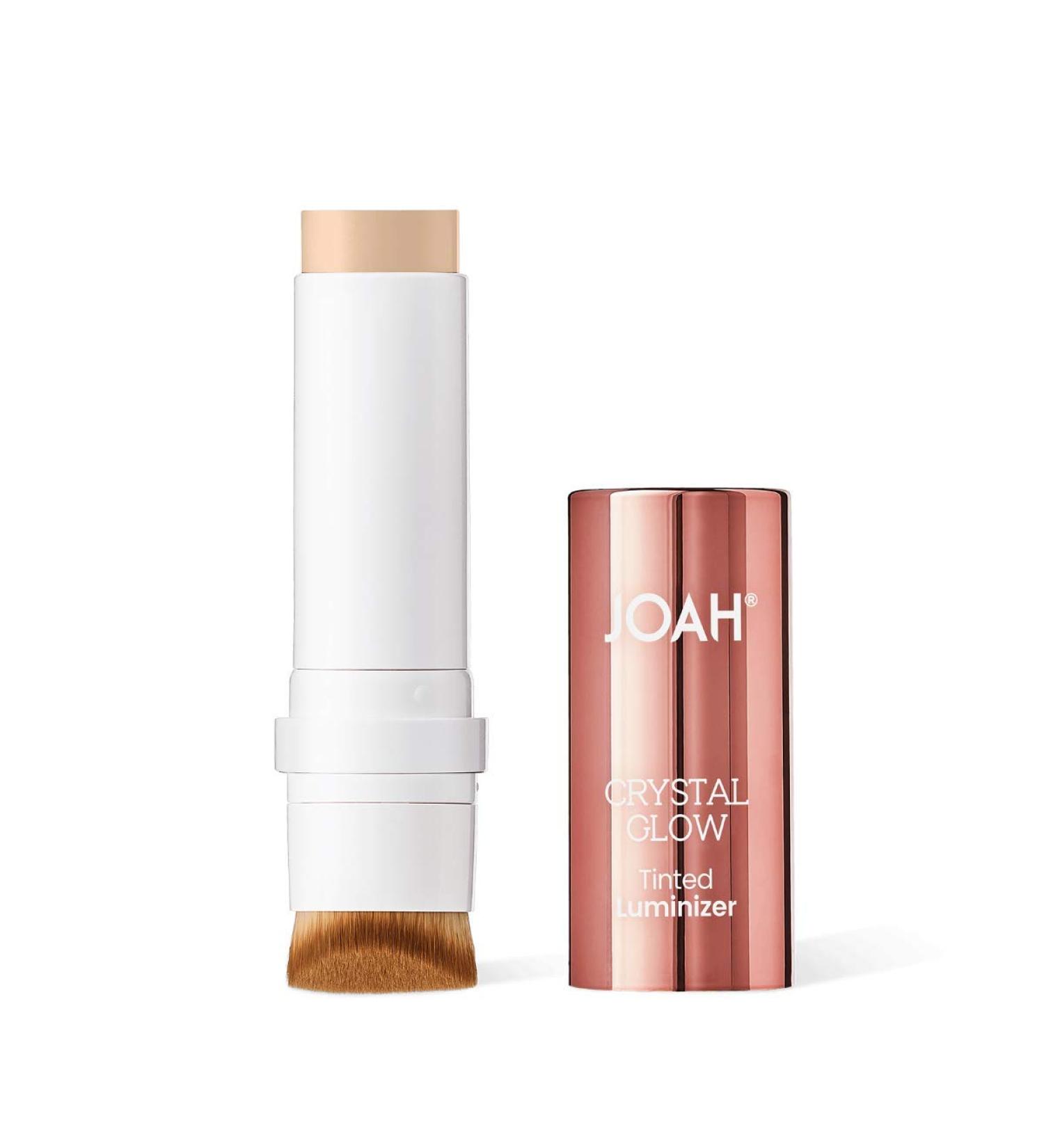 JOAH Crystal Glow Highlighter Stick with Crystalide Peptide and Detachable Brush - Ivory - Buy Online on GoSupps.com