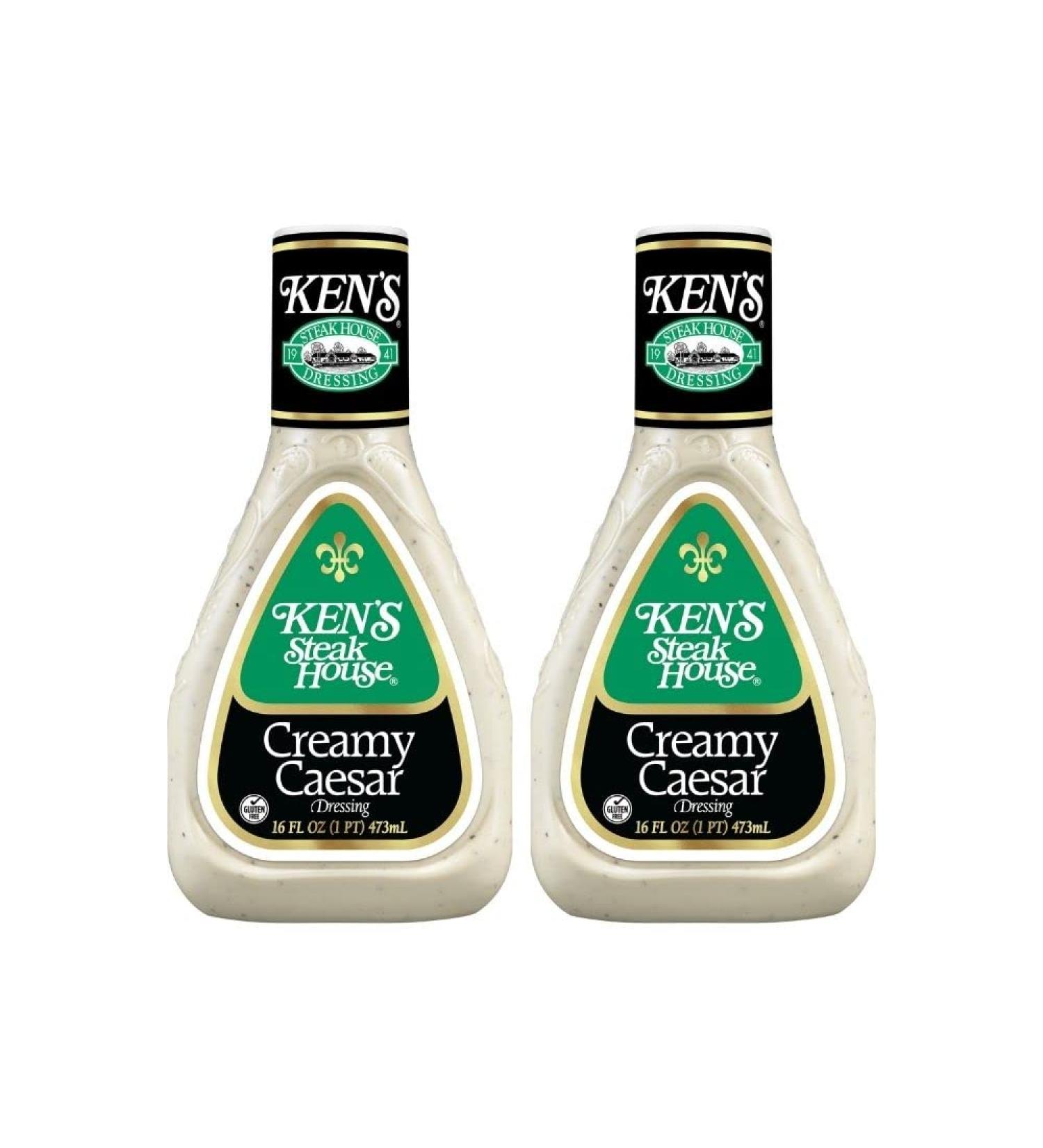 Ken's Steakhouse Creamy Caesar Dressing - Gluten Free 16 Fl Oz Bottle (Pack of 2) - Buy Online on GoSupps.com