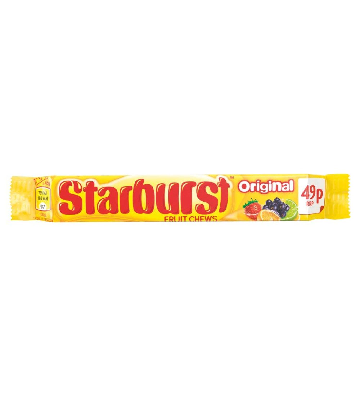 London Grocery Starburst Fruit Chews Candy Original Lot de 24 sachets de 45 g
