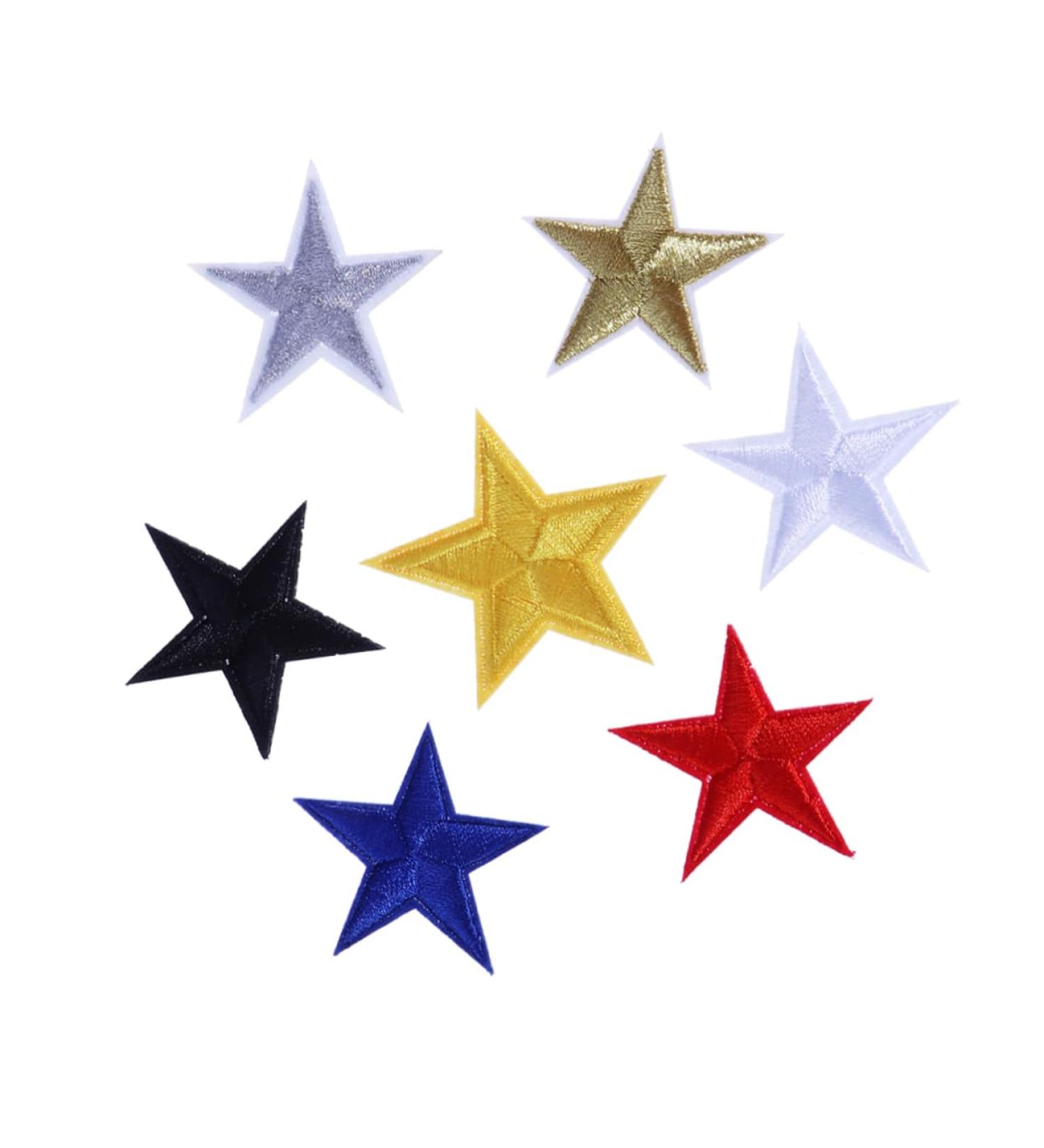 NUOBESTY 10pcs Mini Iron Backpack Dreses Sticker Star Iron Patch Diy Patch Applique Computer Iron Sheets Silver medium - Buy Online on GoSupps.com