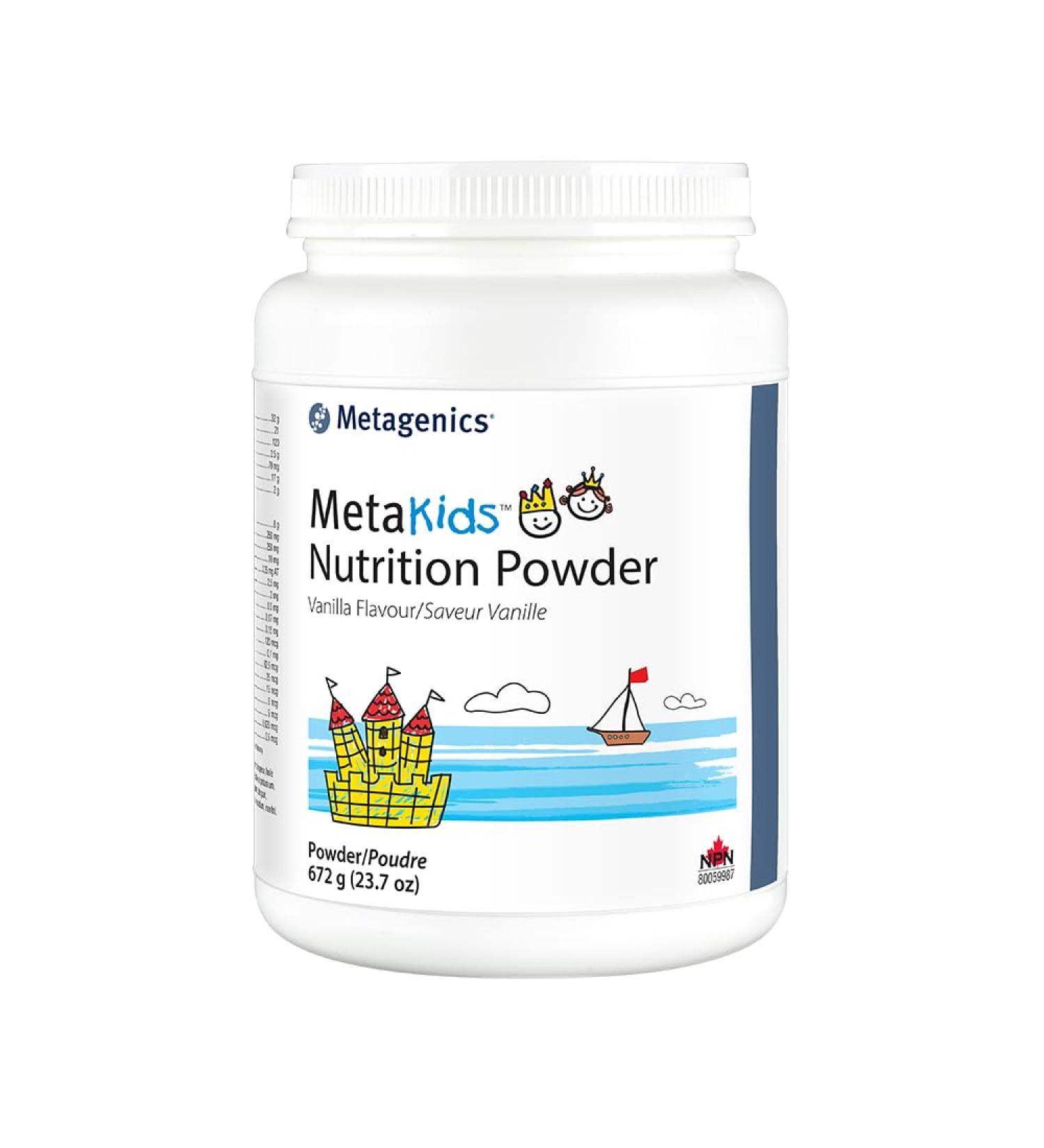 Metagenics - MetaKids Nutrition Powder - Vanilla - 672 g - 23.7 Oz (12 servings)