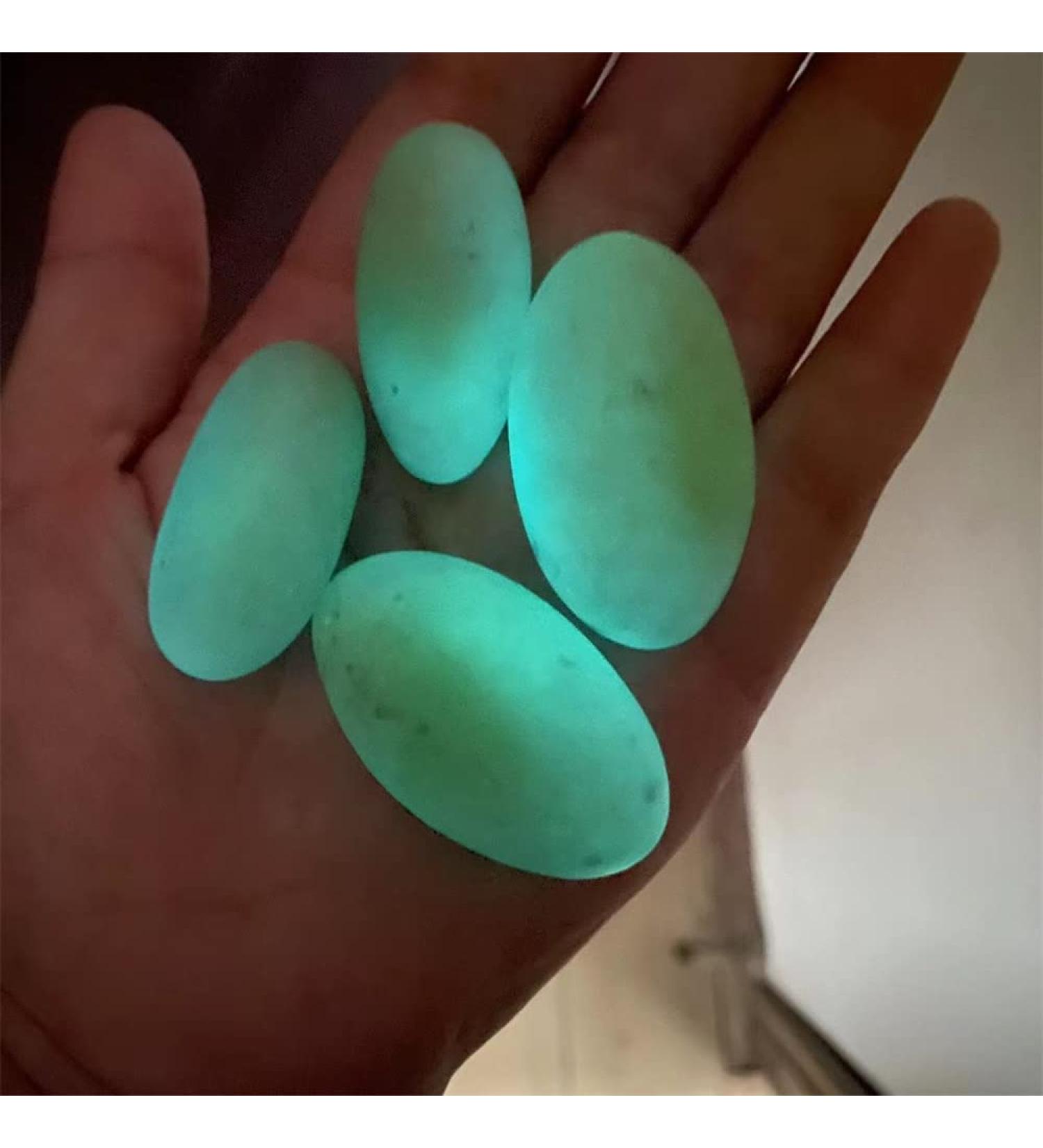 1pcs Natural Stones Luminous Oval Stone Raw Gemstone Glow in The Dark Stone Crystal Rough Stone Specimen Minerals - (Size: 20-40g) Full of Texture - Buy Online on GoSupps.com