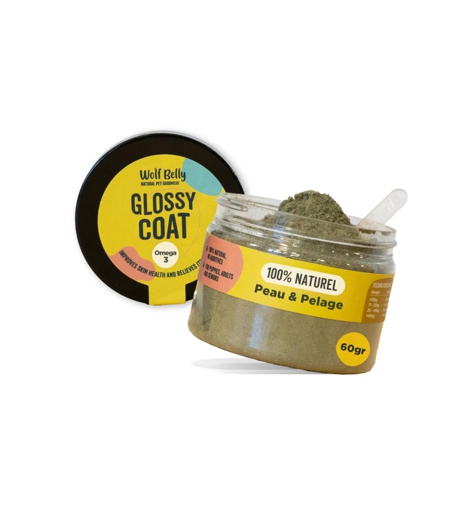 Wolf Belly - 100% Natural Anti-Itch Probiotic for Dogs (60 g) Soothes Atopic Dermatitis and Eczema Brewer's Yeast Powder Rich in Omega 3 and Vitamin B Healthy Skin - Made in Europe - Buy Online on GoSupps.com