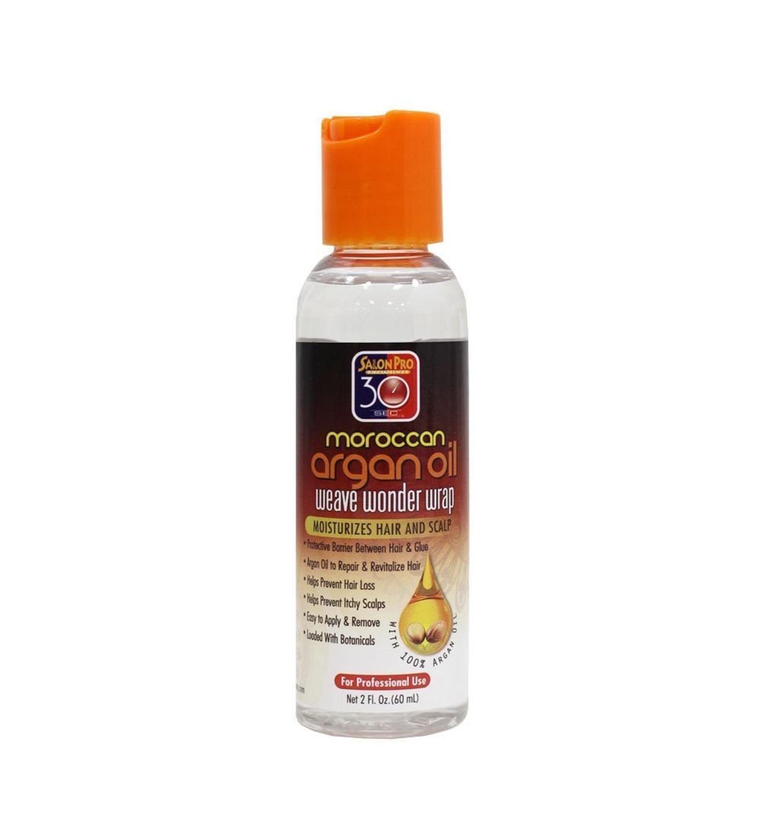 Salon Pro 30 Sec Moroccan Argan Oil Weave Wonder Wrap Clear 2 Ounce