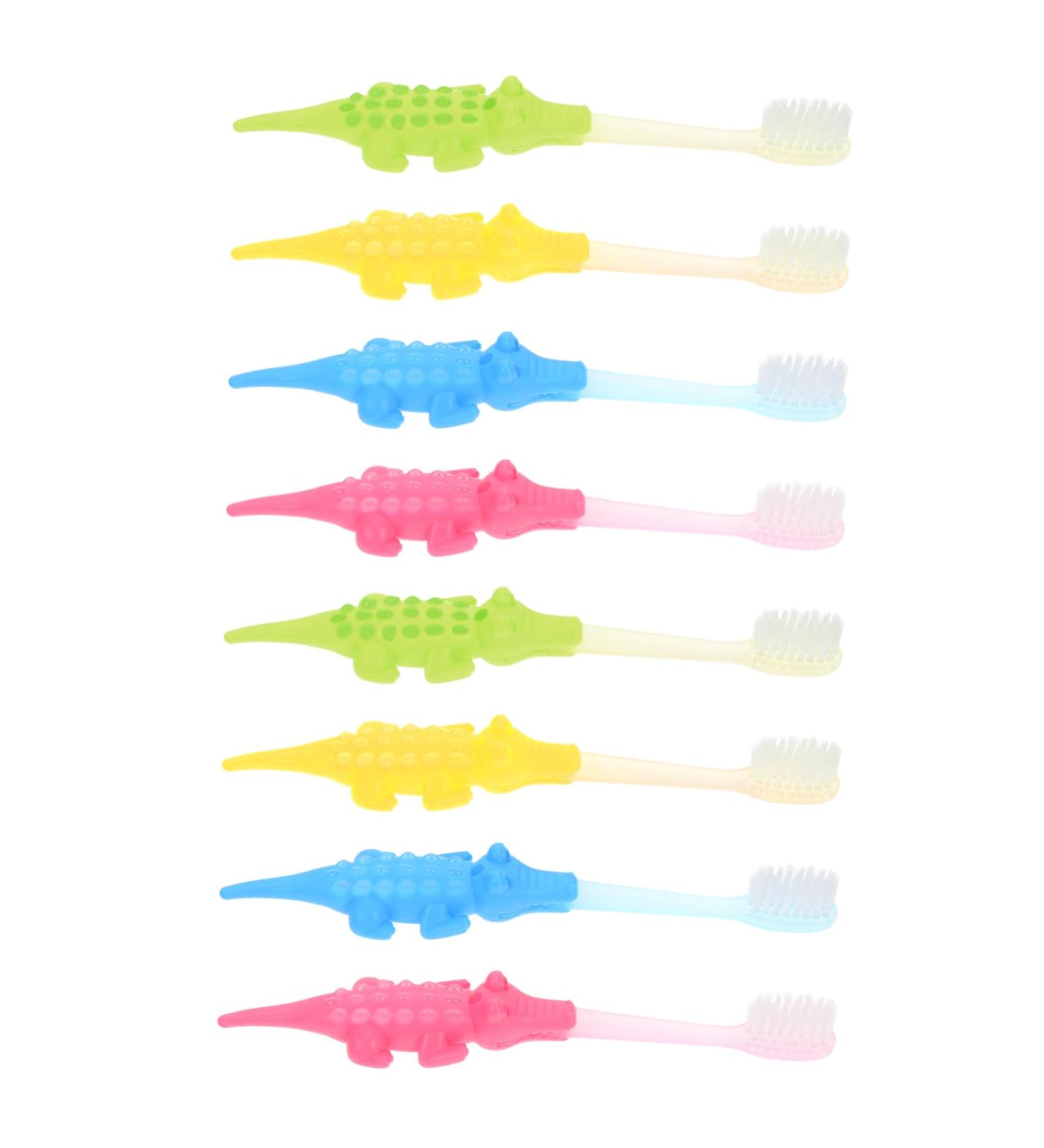 Gleavi 8th Small Crocodile Cartoon Toddler Toothbrush for Kids 2-4 Years | Fun Oral Care & Cleaning Brush - Buy Online on GoSupps.com