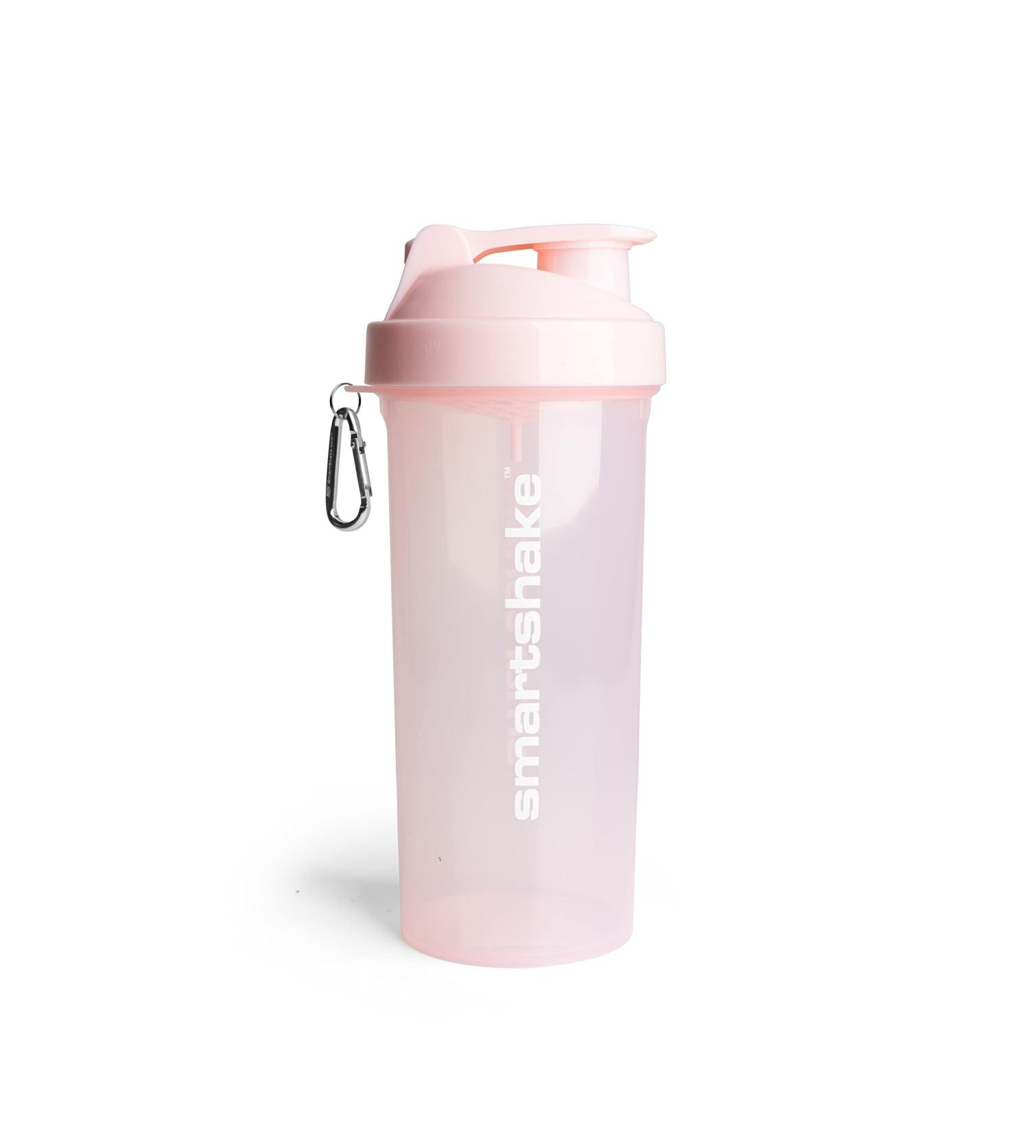 Smartshake Lite Protein Shaker bottle 1000ml |Spout -safe gym Shaker drinking bottle for protein shakes |Clear PP water bottle BPA and DEHP-free protein powder shake cup cotton pink cotton pink 1000ml
