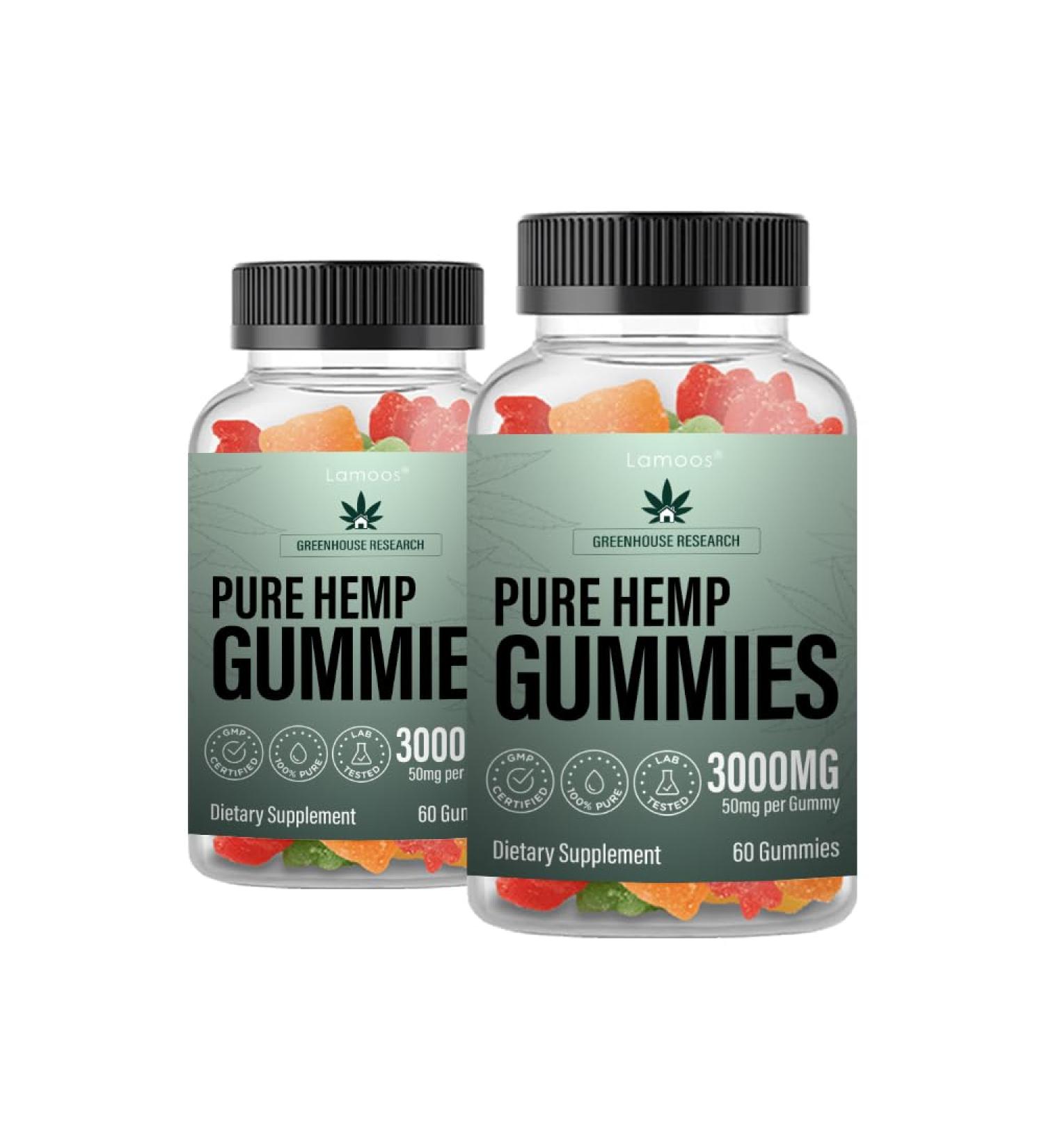 Greenhouse Pure Research Hemp Gummies (2 Pack 120 Gummies)