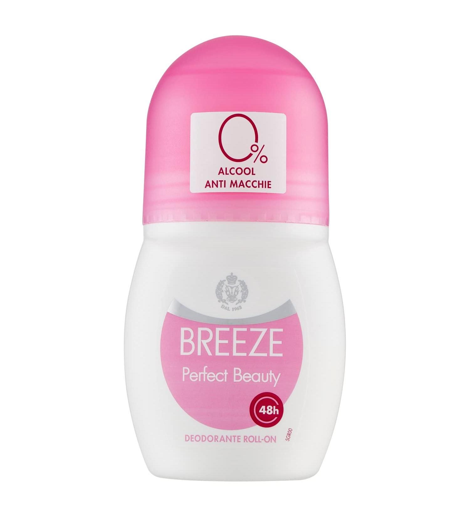 Breeze Perfect Beauty Deodorant Roll-On 48H - Alcohol-Free 50ml | Italian Import - Buy Online on GoSupps.com