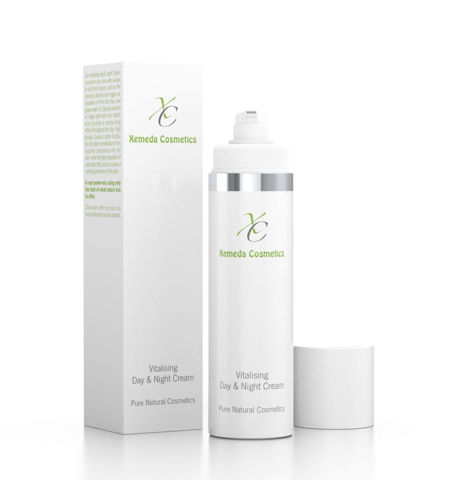  Xemeda Cosmetics Revitalising Day and Night Cream - Beauty Care with Precious Natural Oils - Moisturizing Anti-Wrinkle Cream - Natural Cosmetics 50ml - Made in Germany - Buy Online on GoSupps.com