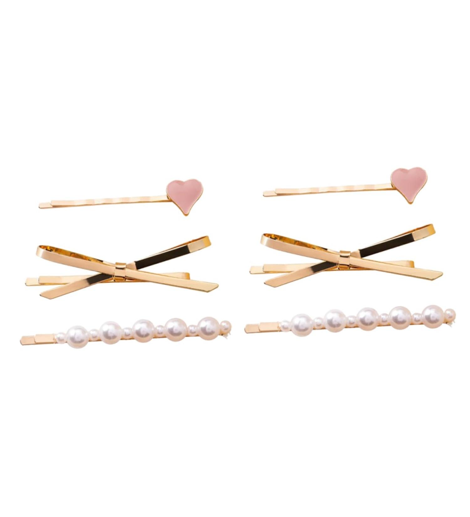 Housoutil Decor Heart Hair Clips Heart Bobby Alloy Hair Barrettes Hair Clips for Women Metal Hair Barrettes Metal Hair Clips Hair Accessories for Women Hair Pin Vintage - Buy Online on GoSupps.com