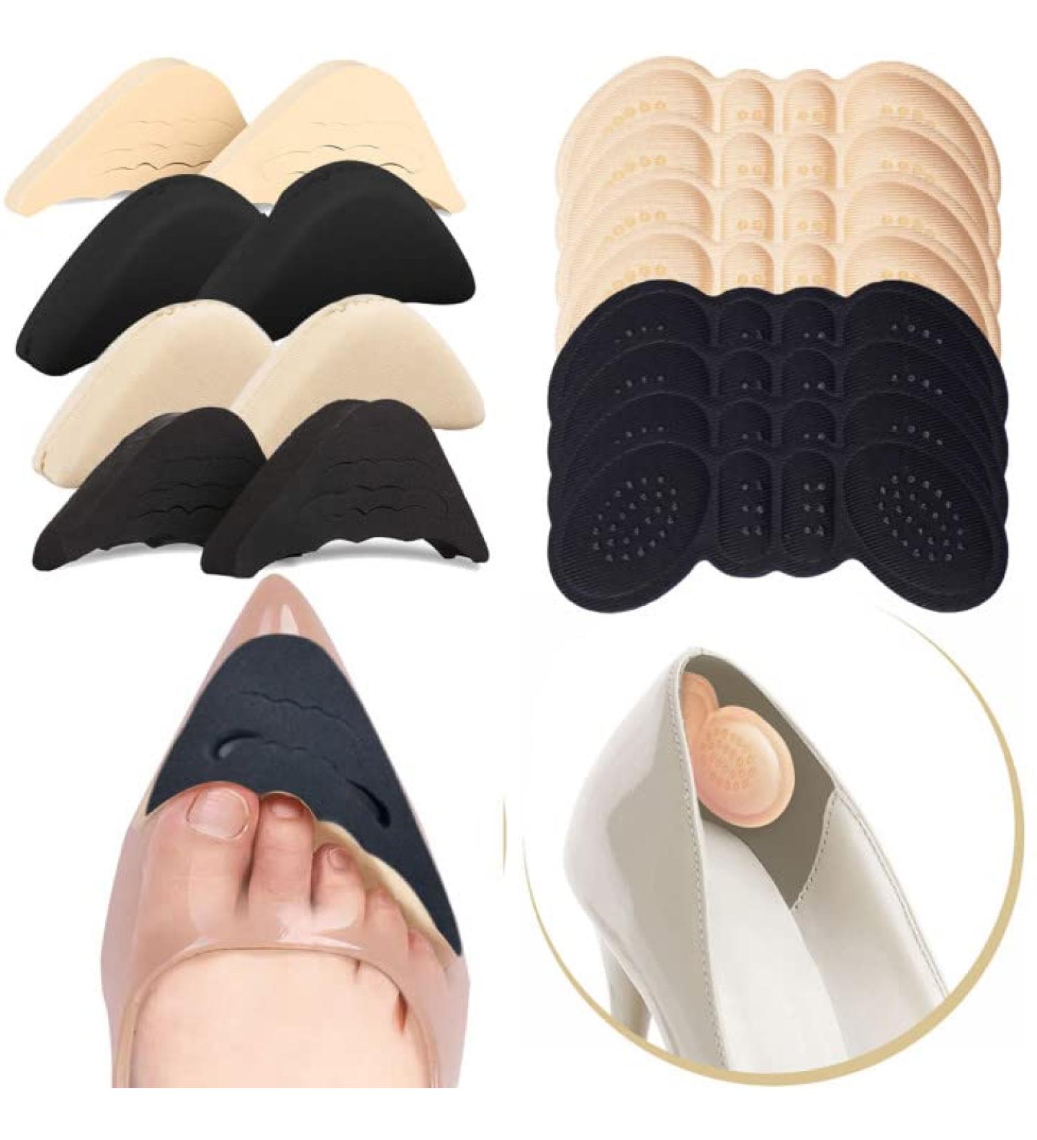 Crazy Bean Heel Cushions & Toe Pads - 4 Pairs of Comfort & Pain Relief for High Heels | International Shipping - Buy Online on GoSupps.com