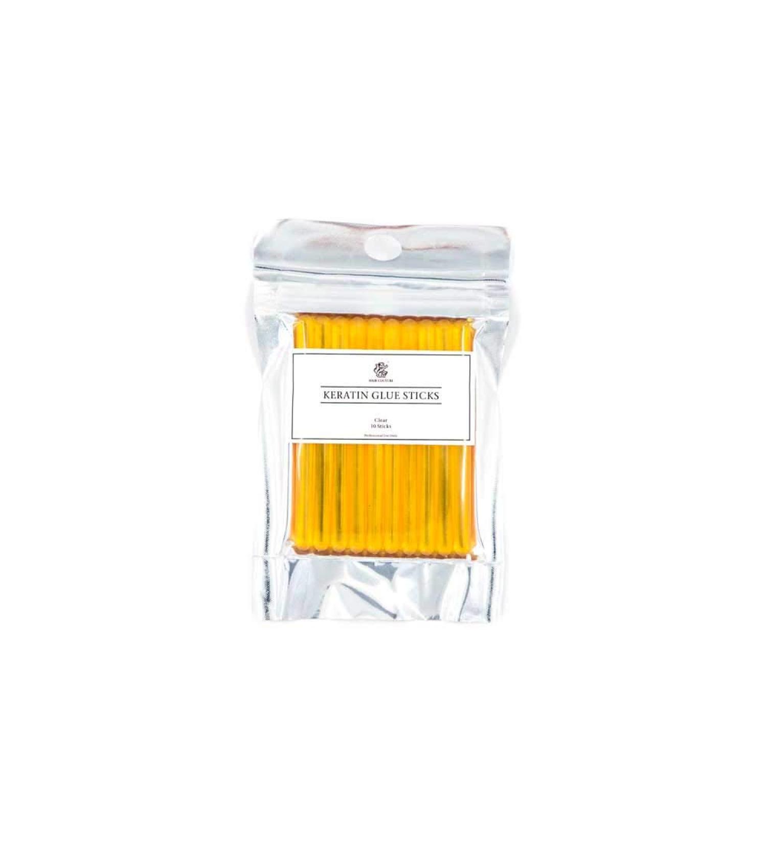 Keratin Glue Sticks - Hair Extension Premium 10 Piece Professional Grade Tools Clear Bond Adhesive Extra Hold Strength 10 pieces Clear