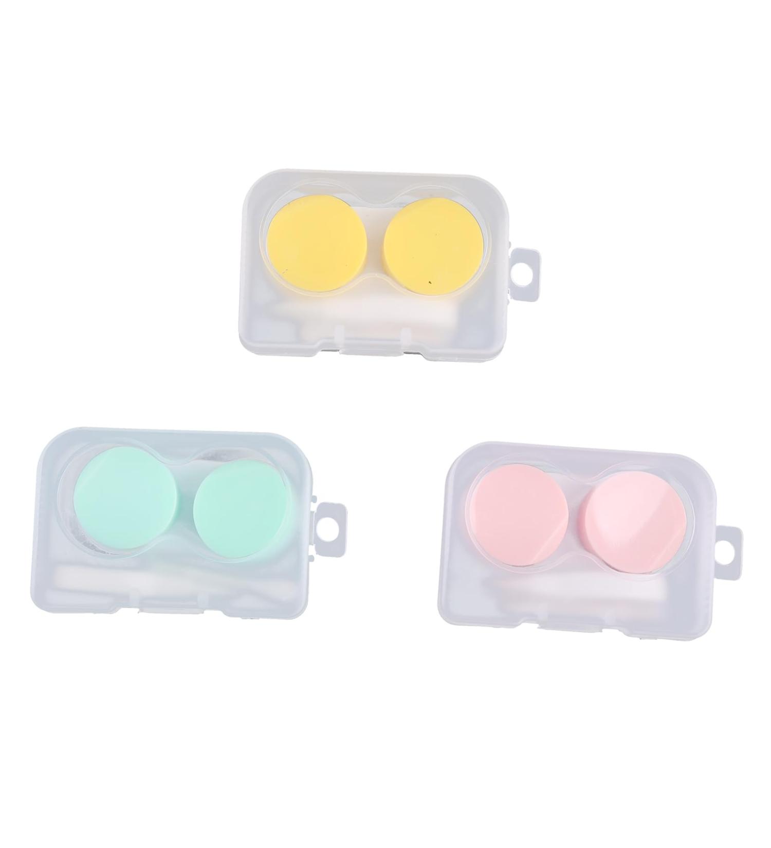 Agoneir Monochrome Contact Lens Container - Travel-Friendly Mini Plastic Case Soak & Sort | Durable Lentil Box 64*20*40mm - Buy Online on GoSupps.com