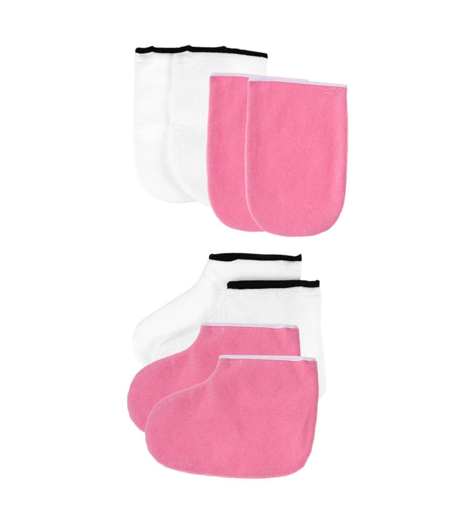 Beavorty 2 Sets leather horn boots Paraffin Gloves heated mittens Paraffin Bath Mitts foot hot wax treatment Paraffin Baths Socks Gloves Wax Sock Polyester lining Spa Work tote bag - Buy Online on GoSupps.com