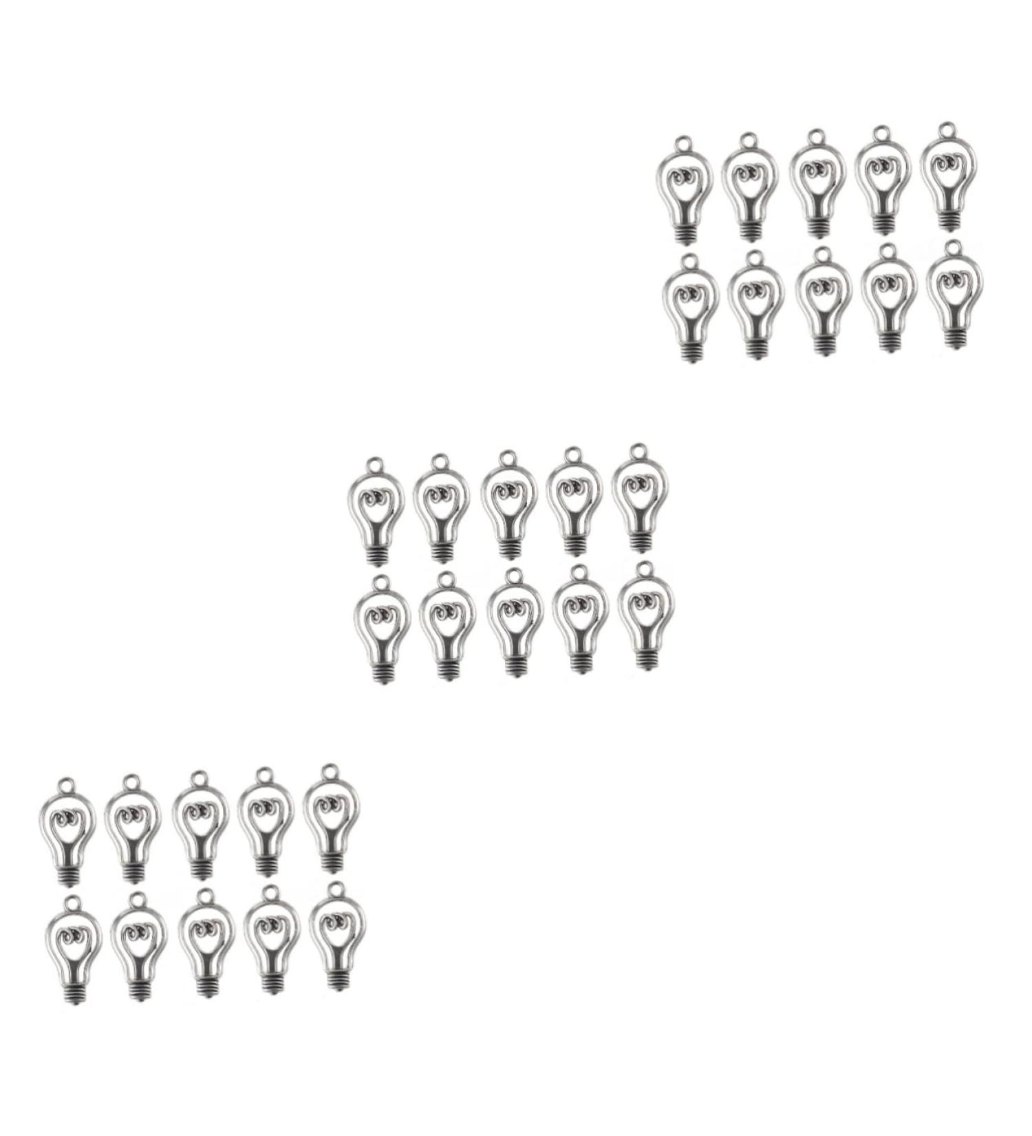 Lurrose Alloy Pendant 30 Pcs Light Bulb Charms Spacer Beads Bulb Pendants Earring Charms Handmade Pendant Accessories Bags - Buy Online on GoSupps.com