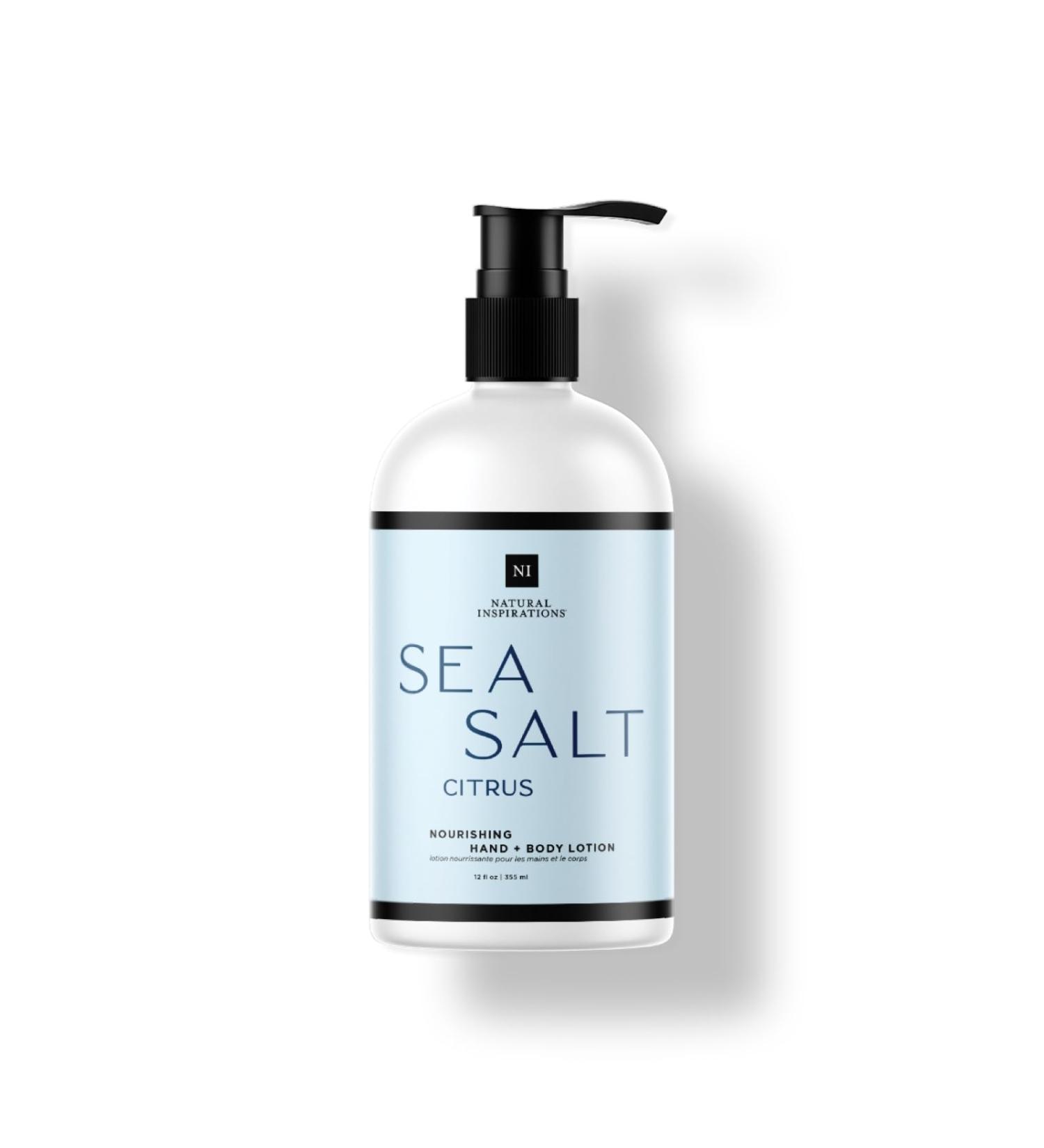 Natural Inspirations Sea Salt Citrus Nourishing Hand + Body Lotion 12oz - Buy Online on GoSupps.com